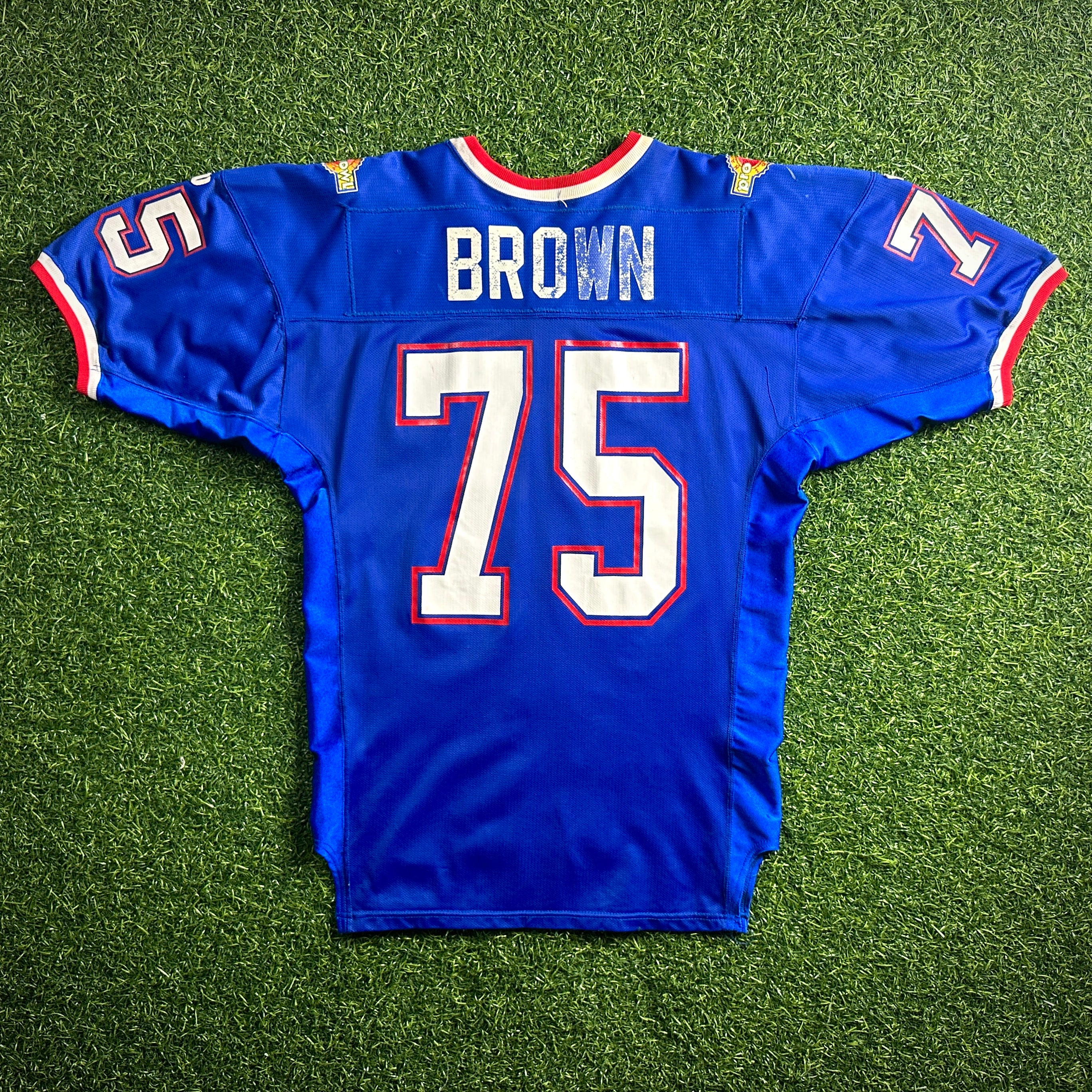 1994 Wilson NFL Game Used Worn Jersey Detroit Lions Lomas Brown Pro Bowl NFC