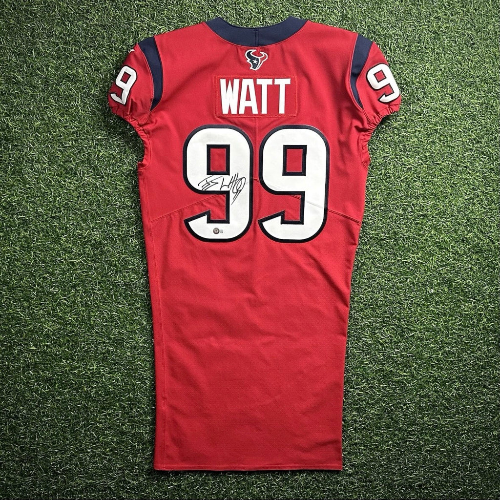 2020 Nike NFL Team Issued Red Game Jersey Houston Texans JJ Watt Autograph COA