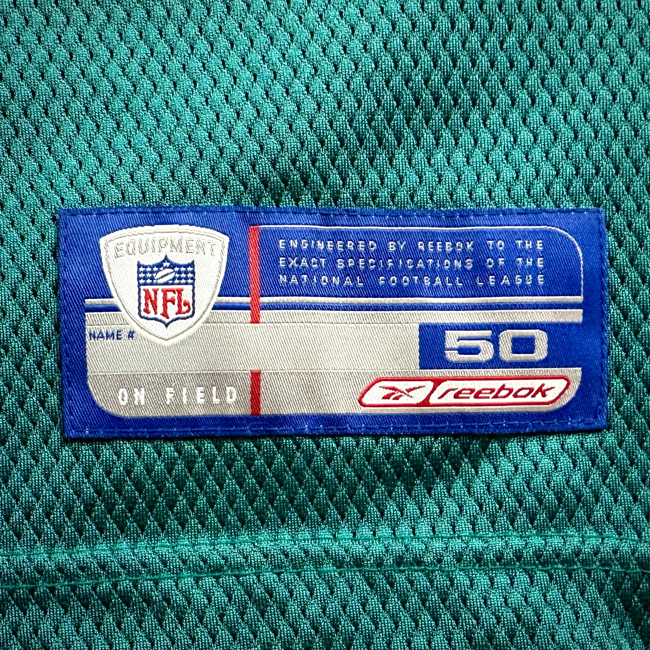 2002 Reebok NFL Authentic Jersey Miami Dolphins Ricky Williams Sz. 50 Anniversary Patch
