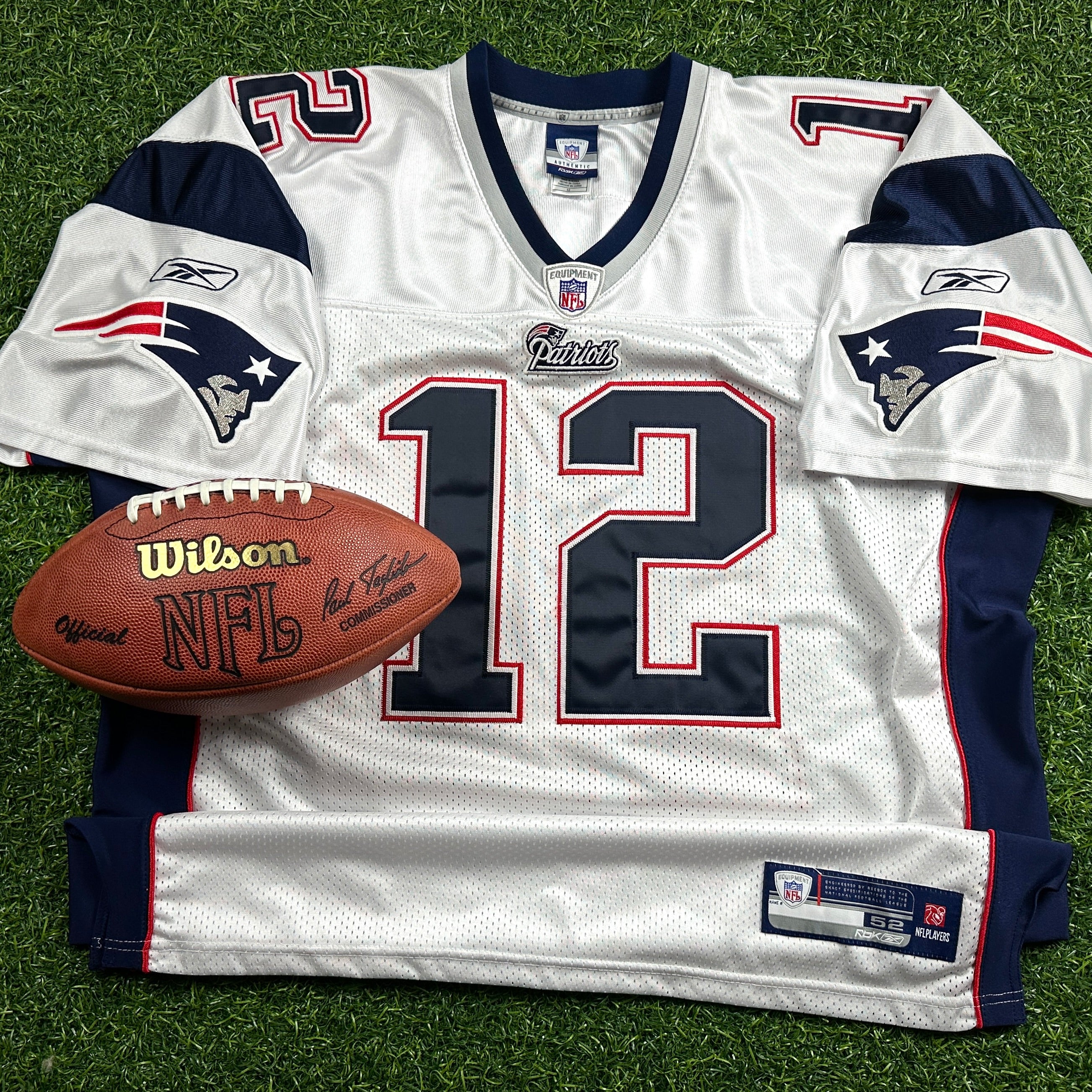 2007 Reebok NFL Authentic Jersey New England Patriots Tom Brady Sz. 52 Vintage MVP