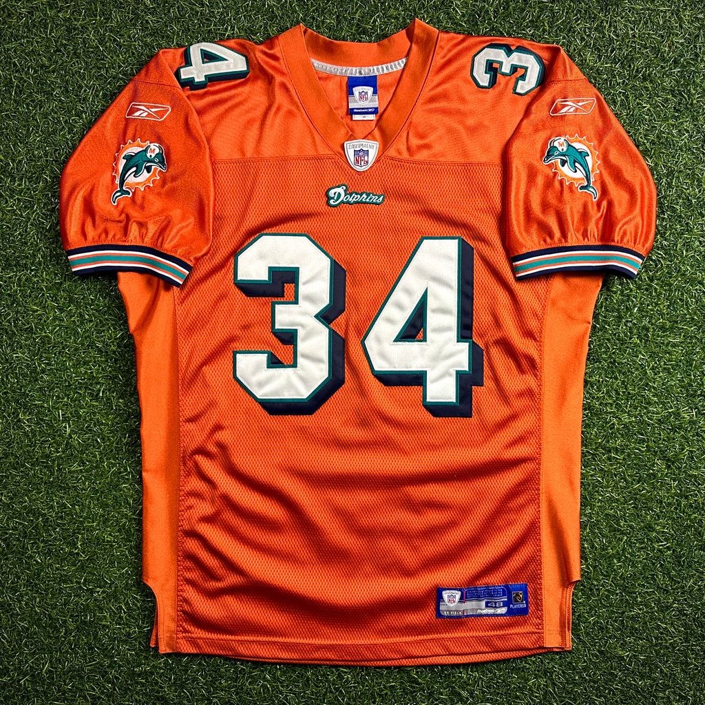 2005 Reebok NFL Authentic Jersey Miami Dolphins Ricky Williams Sz 48 Orange Alt