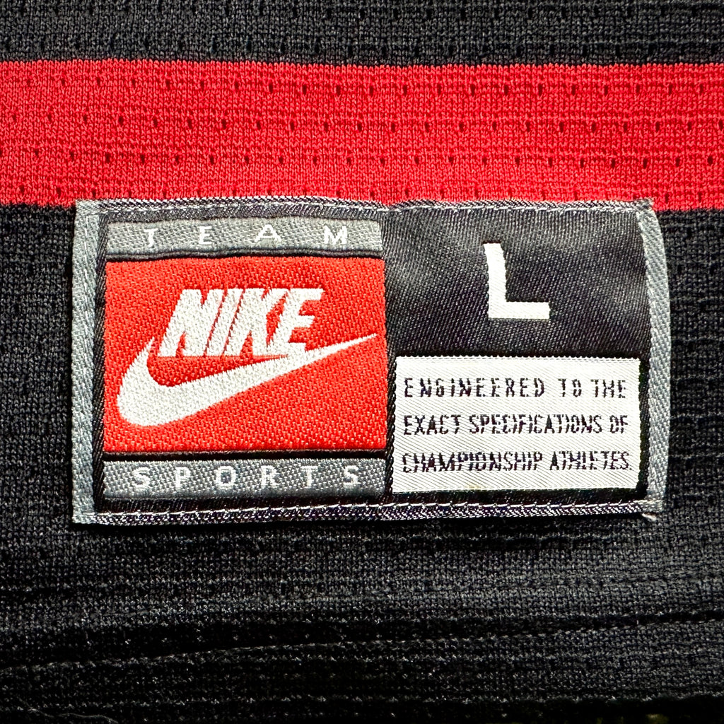 1998 Nike NHL X NBA Mashup Jersey Chicago Bulls Blackhawks Michael Jordan Black Sz. L