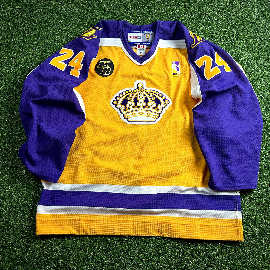 New CCM NHL X NBA Jersey Los Angeles Lakers Kings Kobe Bryant 54 Throwback RIP