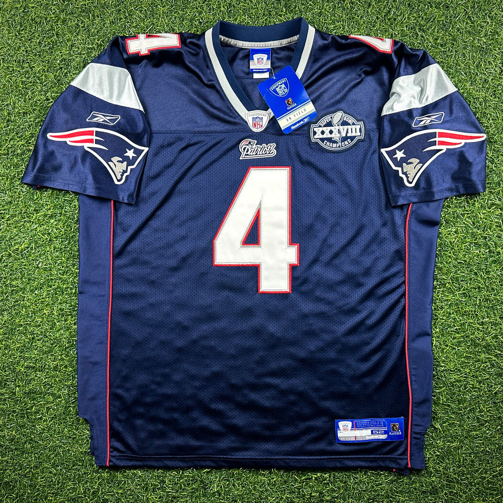 New! 2004 Reebok NFL Authentic Jersey New England Patriots Adam Vinatieri Sz. 52