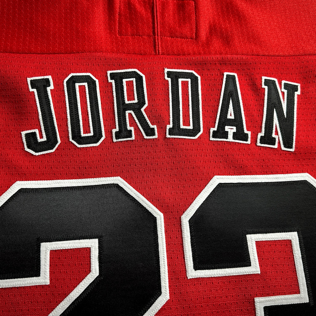 1998 Nike NHL X NBA Mashup Jersey Chicago Bulls Blackhawks Michael Jordan Red Sz. L