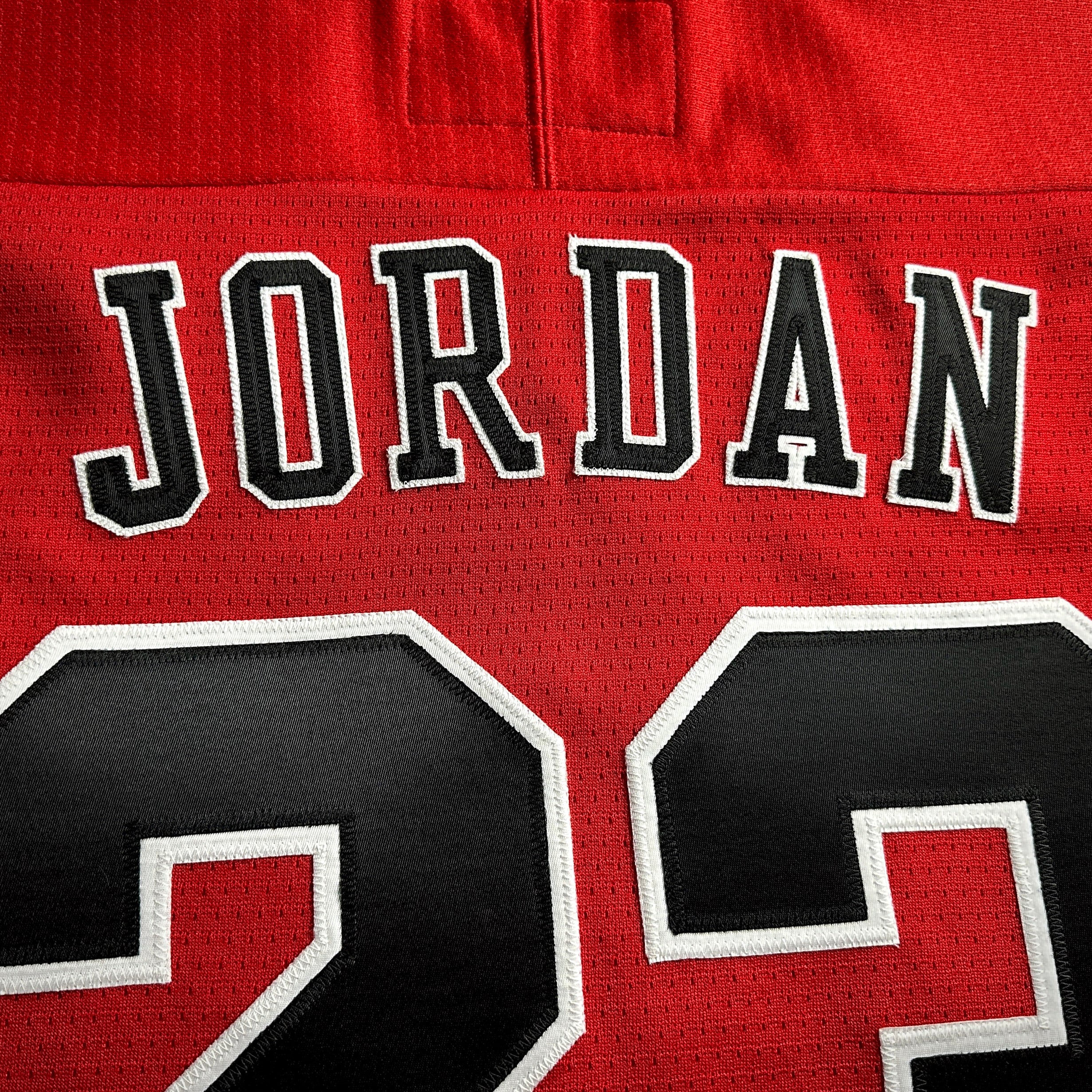 1998 Nike NHL X NBA Mashup Jersey Chicago Bulls Blackhawks Michael Jordan Red Sz. L