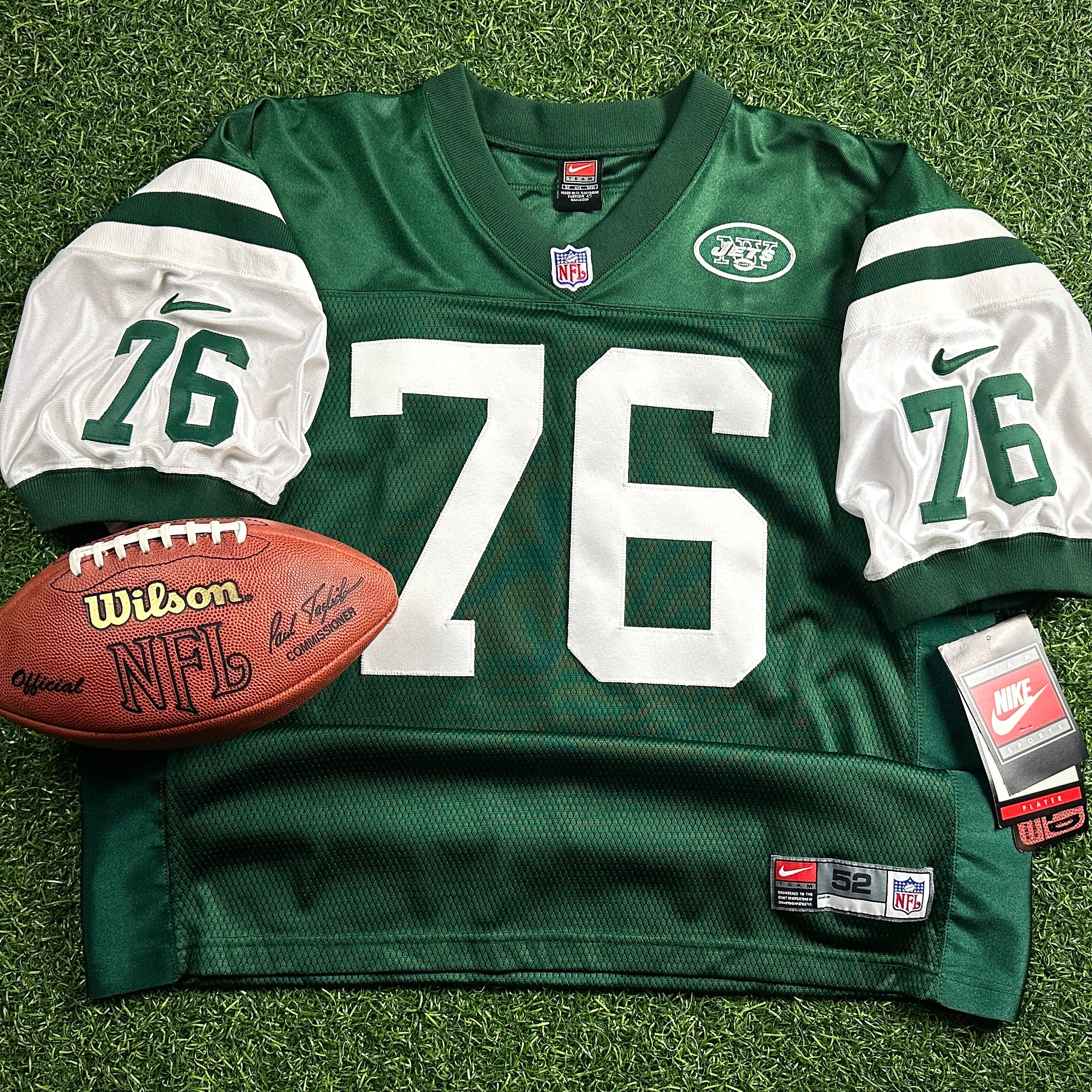 New! 2000 Nike NFL Authentic Jersey New York Jets Jumbo Elliott Sz. 52 NWT