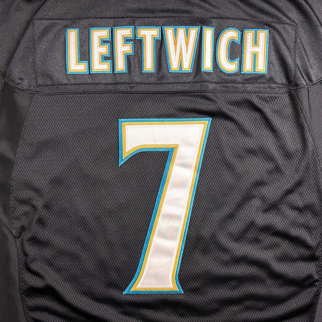 2005 Reebok NFL Authentic Jersey Jacksonville Jaguars Byron Leftwich Sz 50 Black