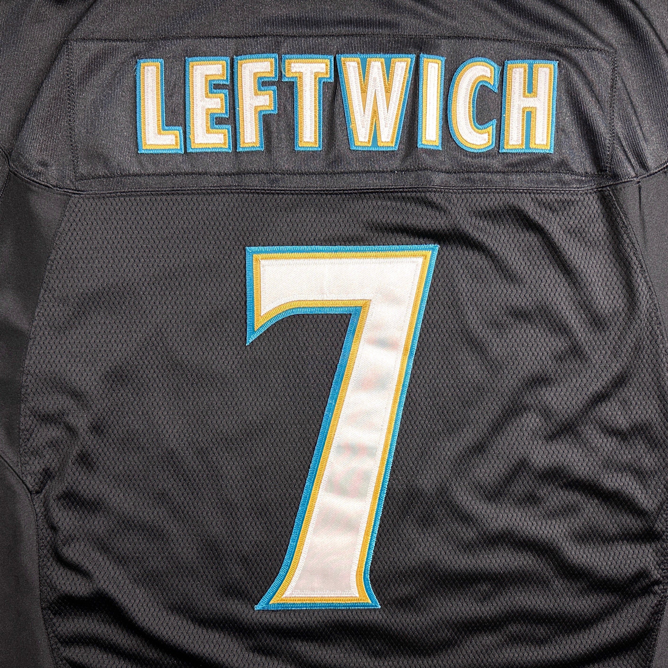 2005 Reebok NFL Authentic Jersey Jacksonville Jaguars Byron Leftwich Sz 50 Black