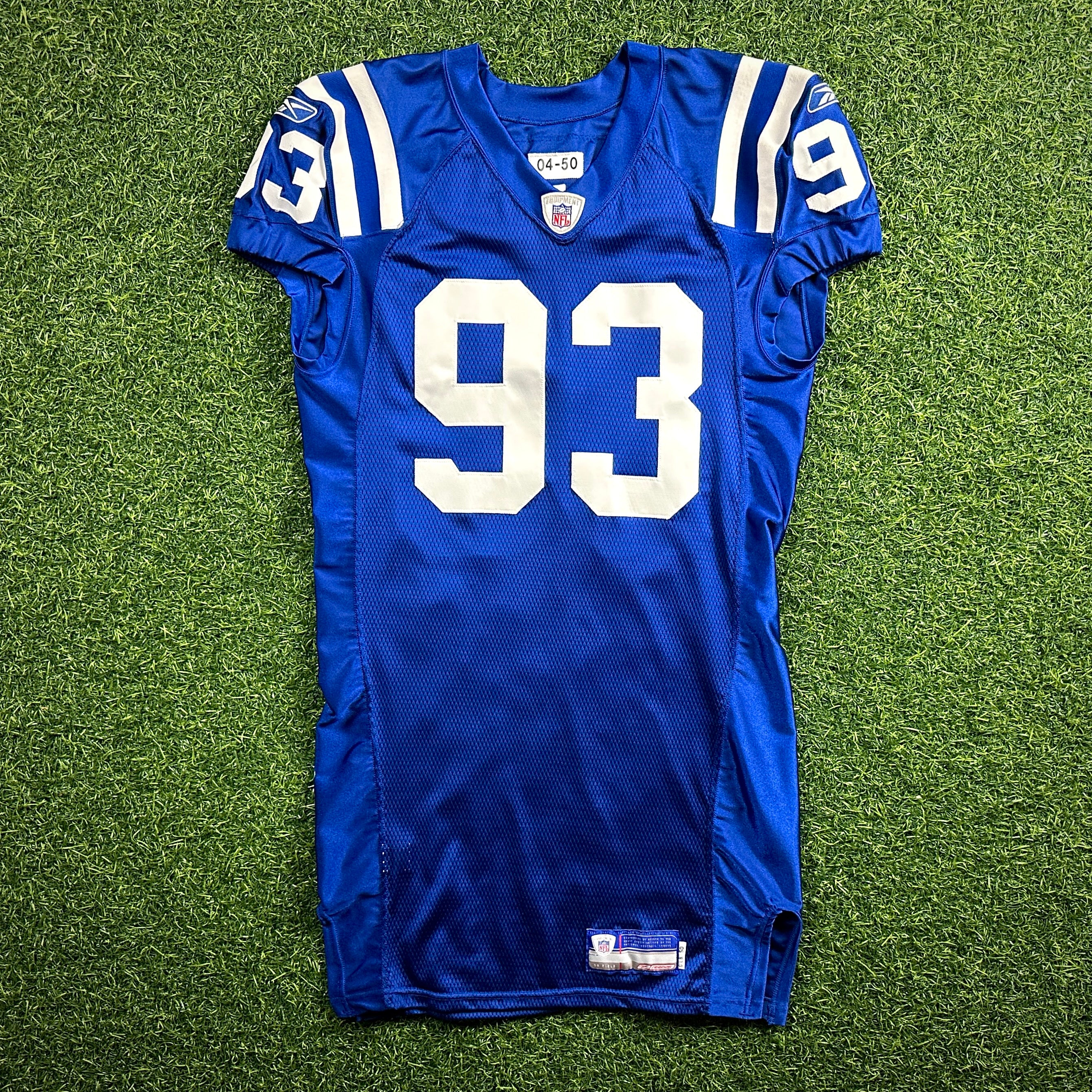 2004 Reebok NFL Team Issued Game Jersey Indianapolis Colts Dwight Freeney Sz. 50 Autograph PSA