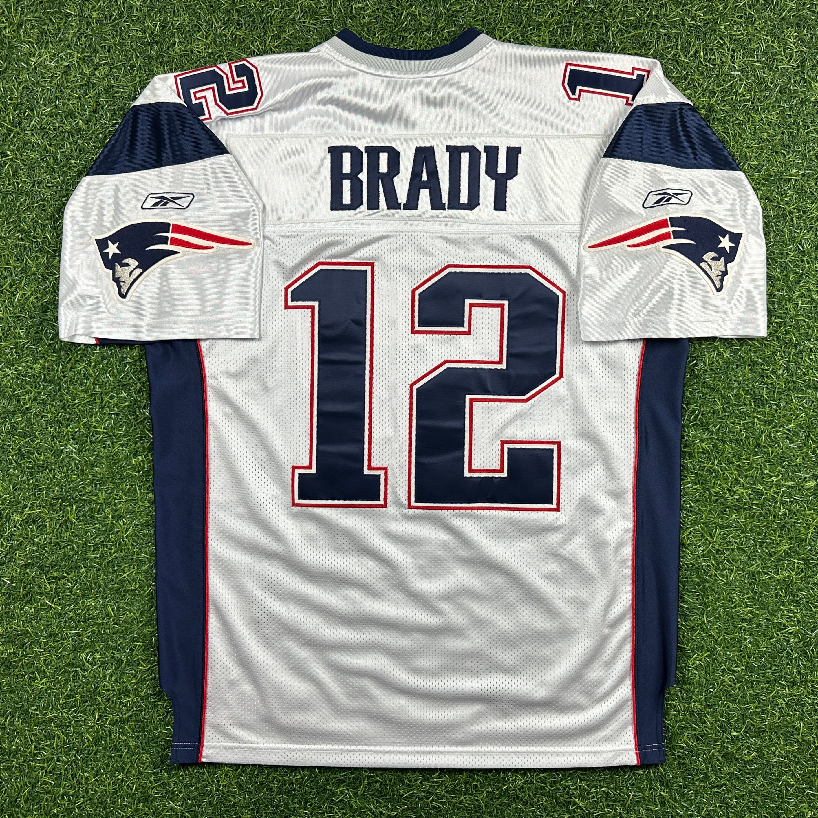 2011 Reebok NFL Authentic White Jersey New England Patriots Tom Brady Sz. 50