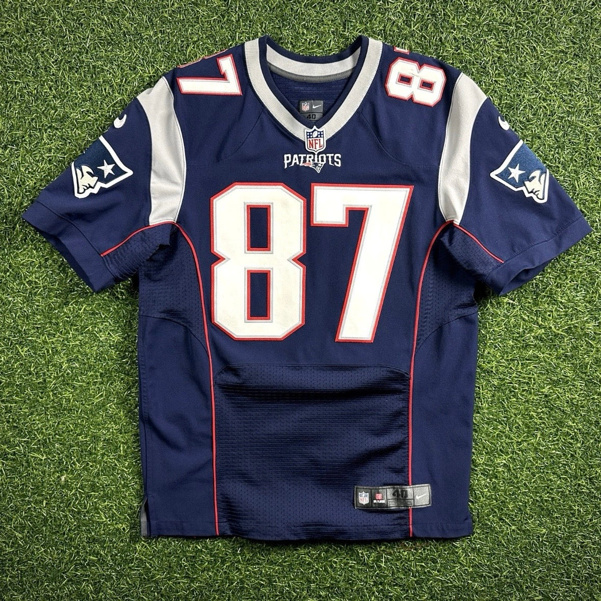 2013 Nike NFL Elite Authentic Jersey New England Patriots Rob Gronkowski Sz. 40