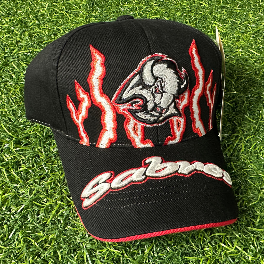 1996 American Needle NHL Strapback Hat Buffalo Sabres Flames Goathead NWT