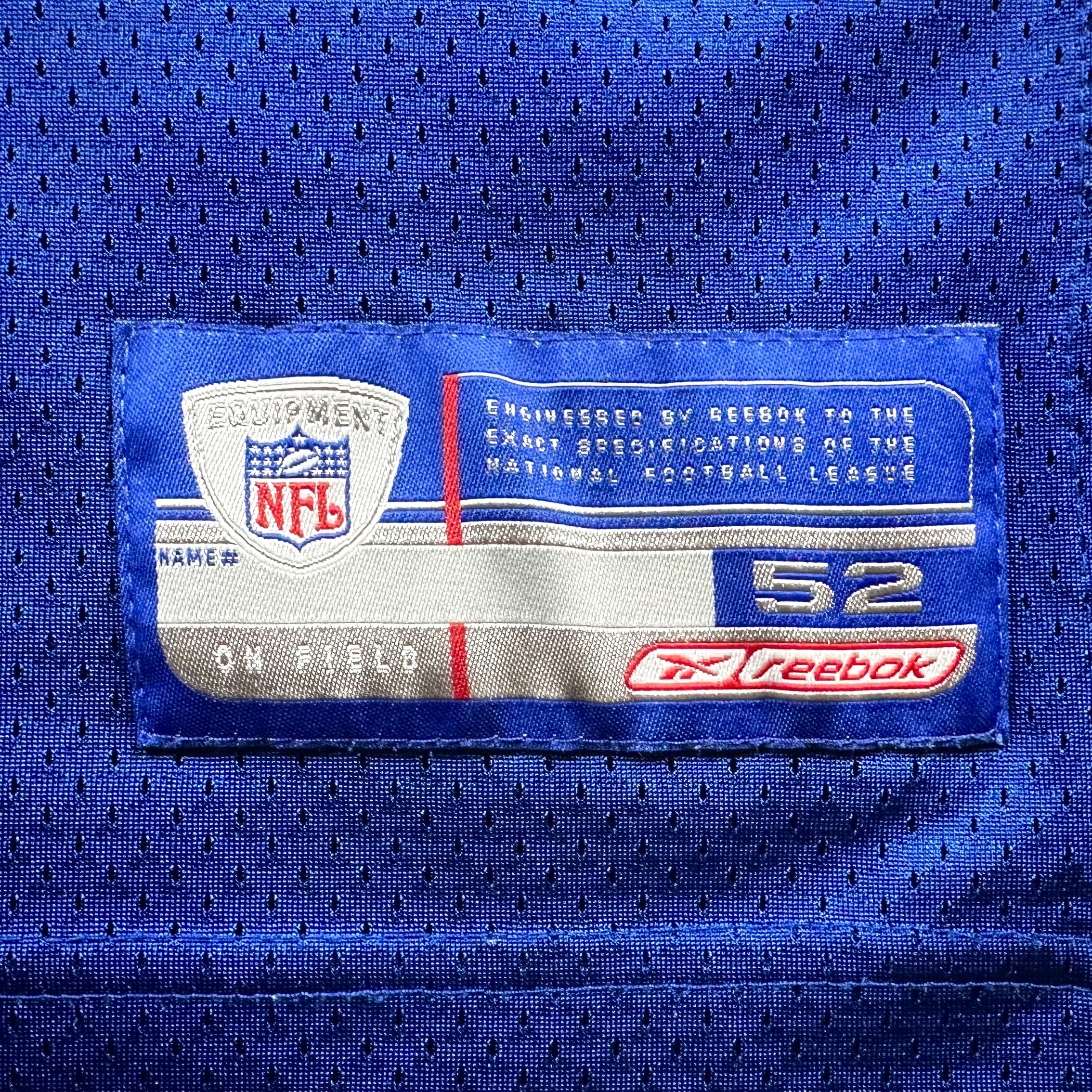 2002 Reebok NFL Authentic Jersey New York Giants Tiki Barber Sz. 52 Vintage