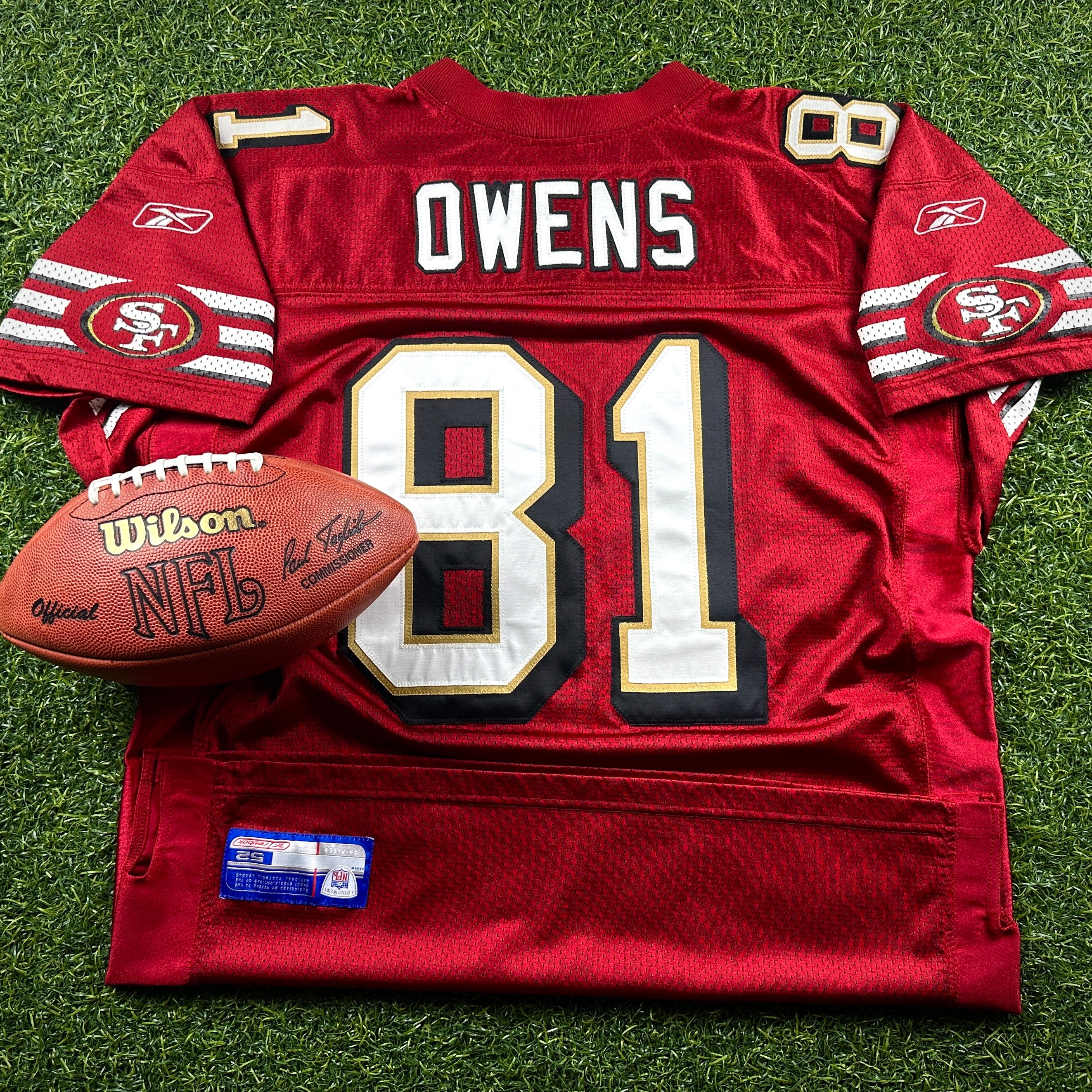 2002 Reebok NFL Authentic Jersey San Francisco 49ers Terrell Owens Sz 52 Vintage