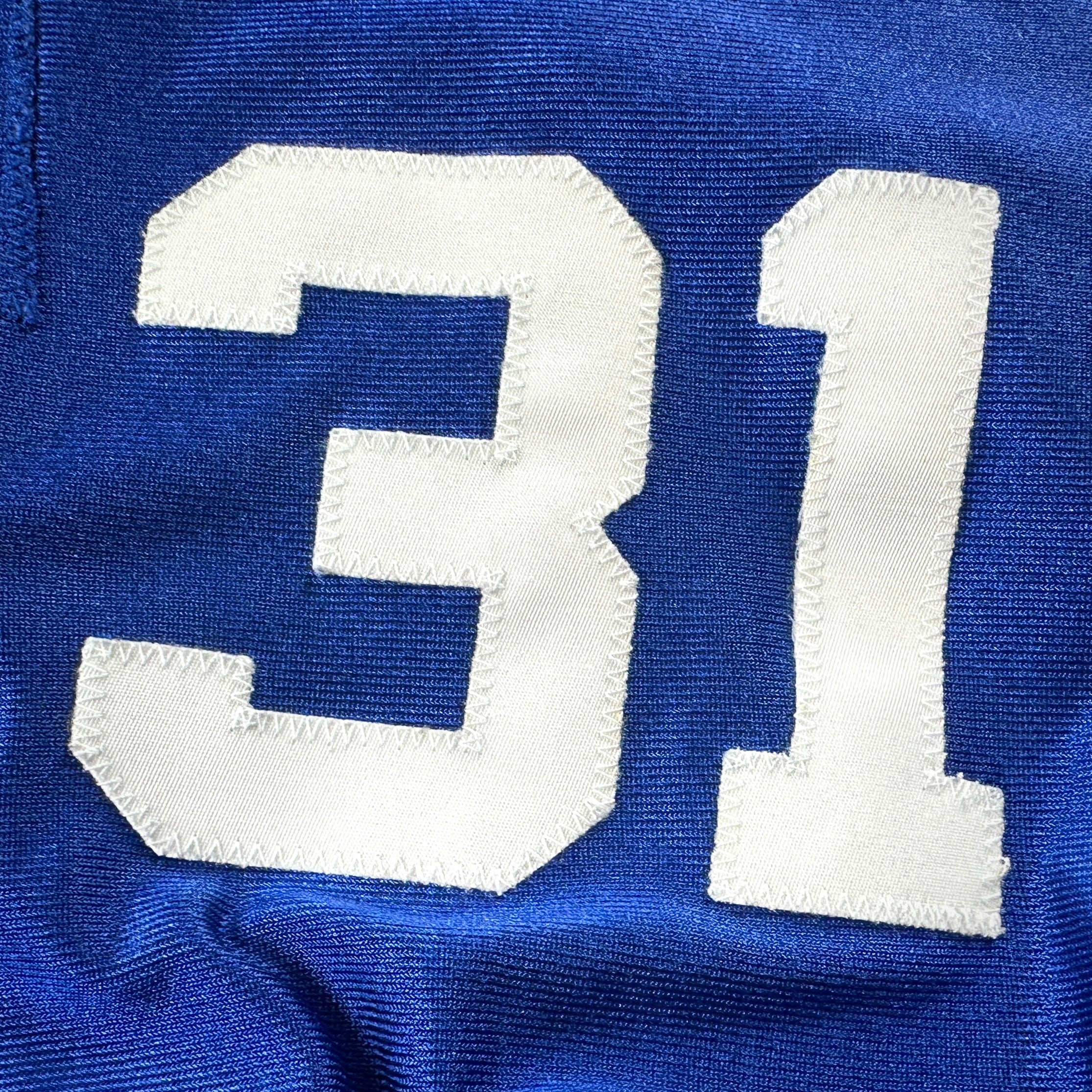 2001 Reebok NFL Authentic Jersey New York Giants Jason Sehorn Sz. 48 Helmet Tag