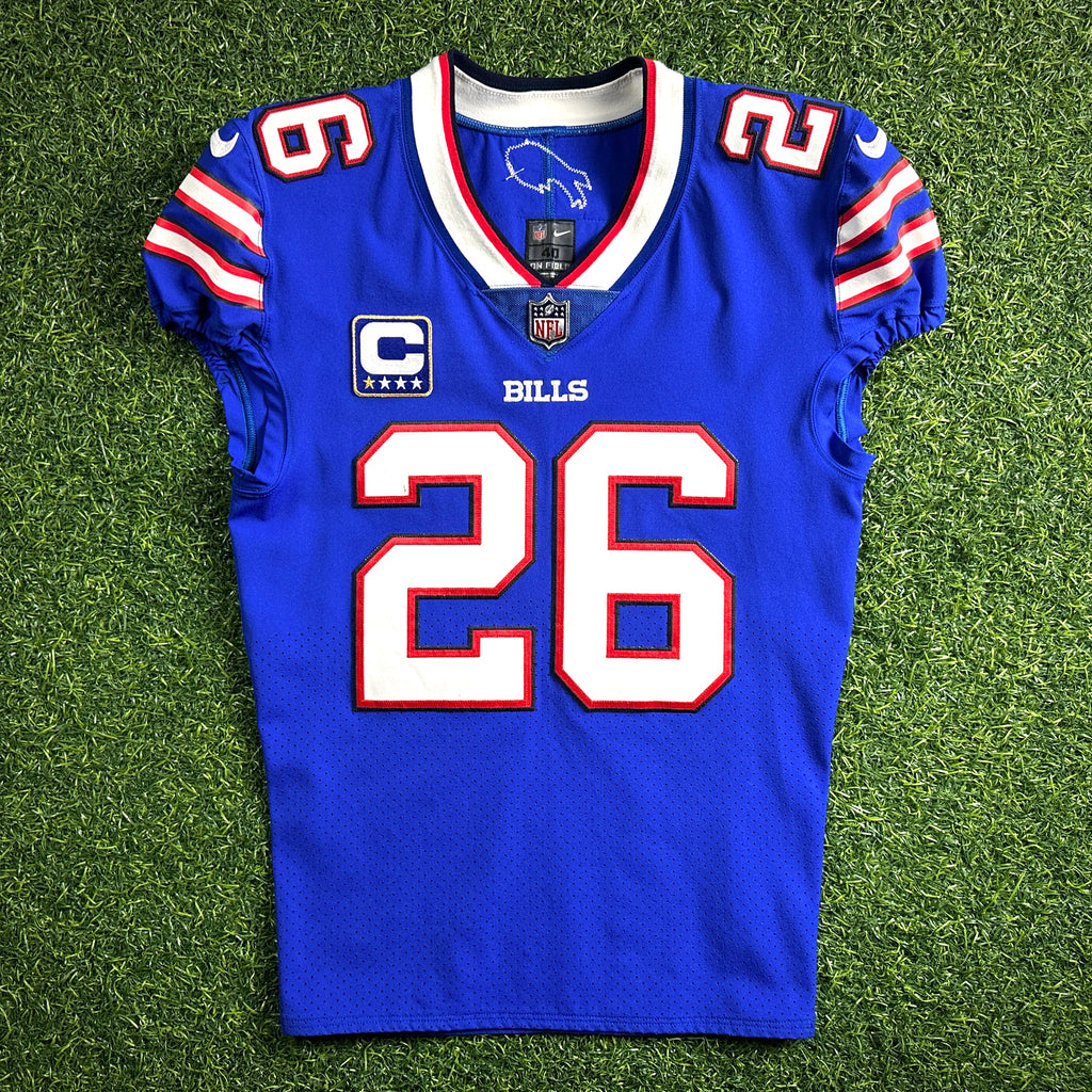 2018 Nike NFL Game Used Worn Jersey Buffalo Bills Taiwan Jones Team COA Captain
