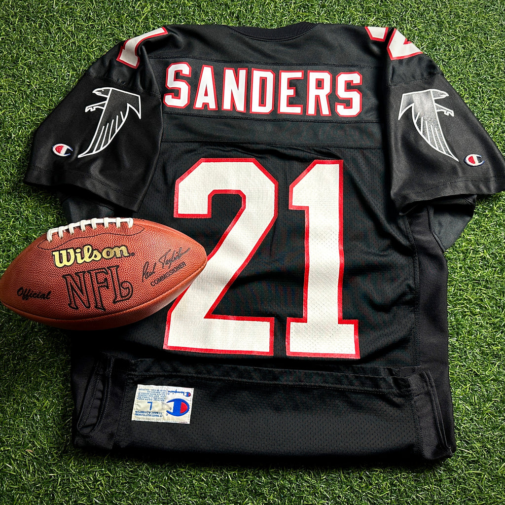 1992 Champion NFL Authentic Jersey Atlanta Falcons Deion Sanders Sz. L Vintage