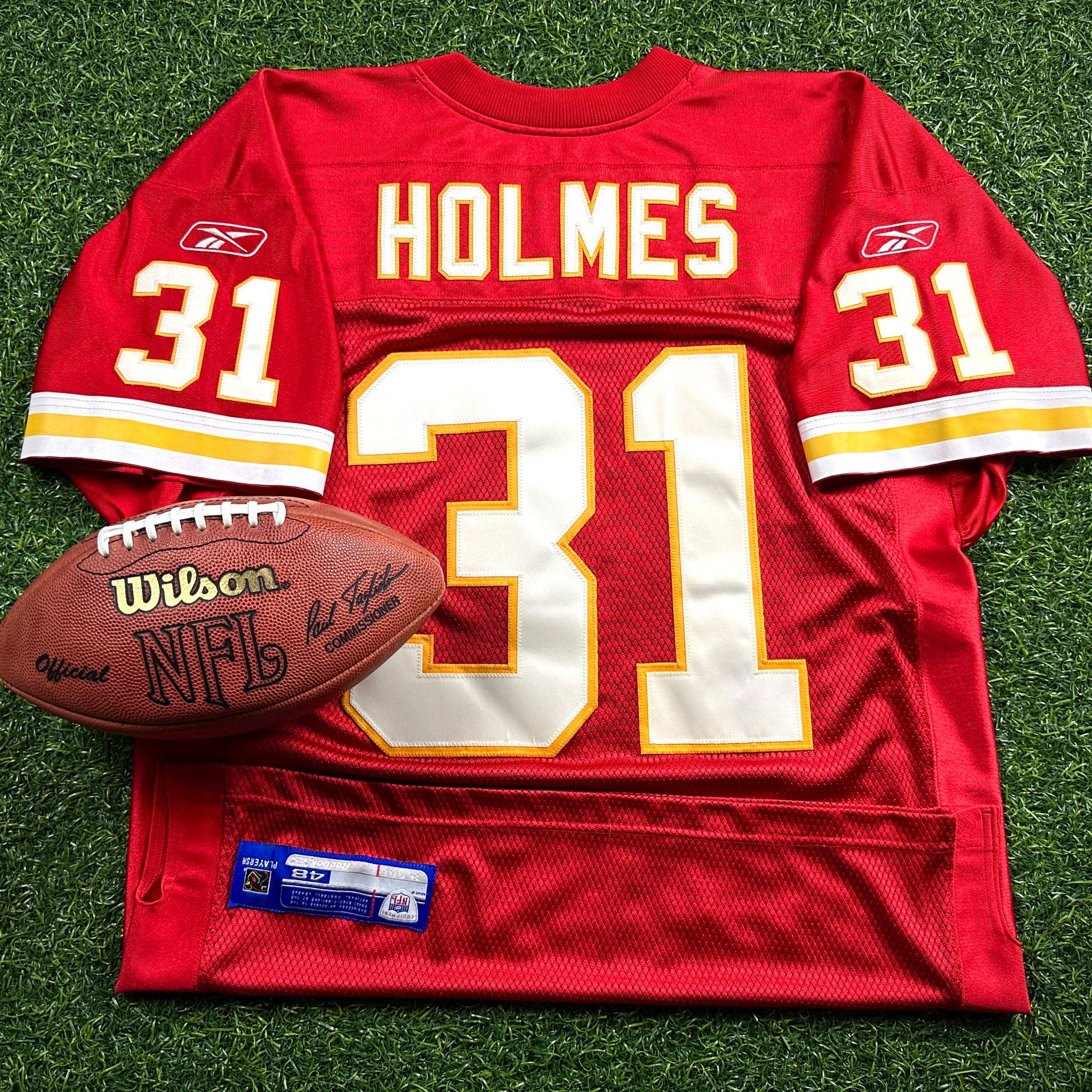 2004 Reebok NFL Authentic Jersey Kansas City Chiefs Priest Holmes Sz. 48 Vintage