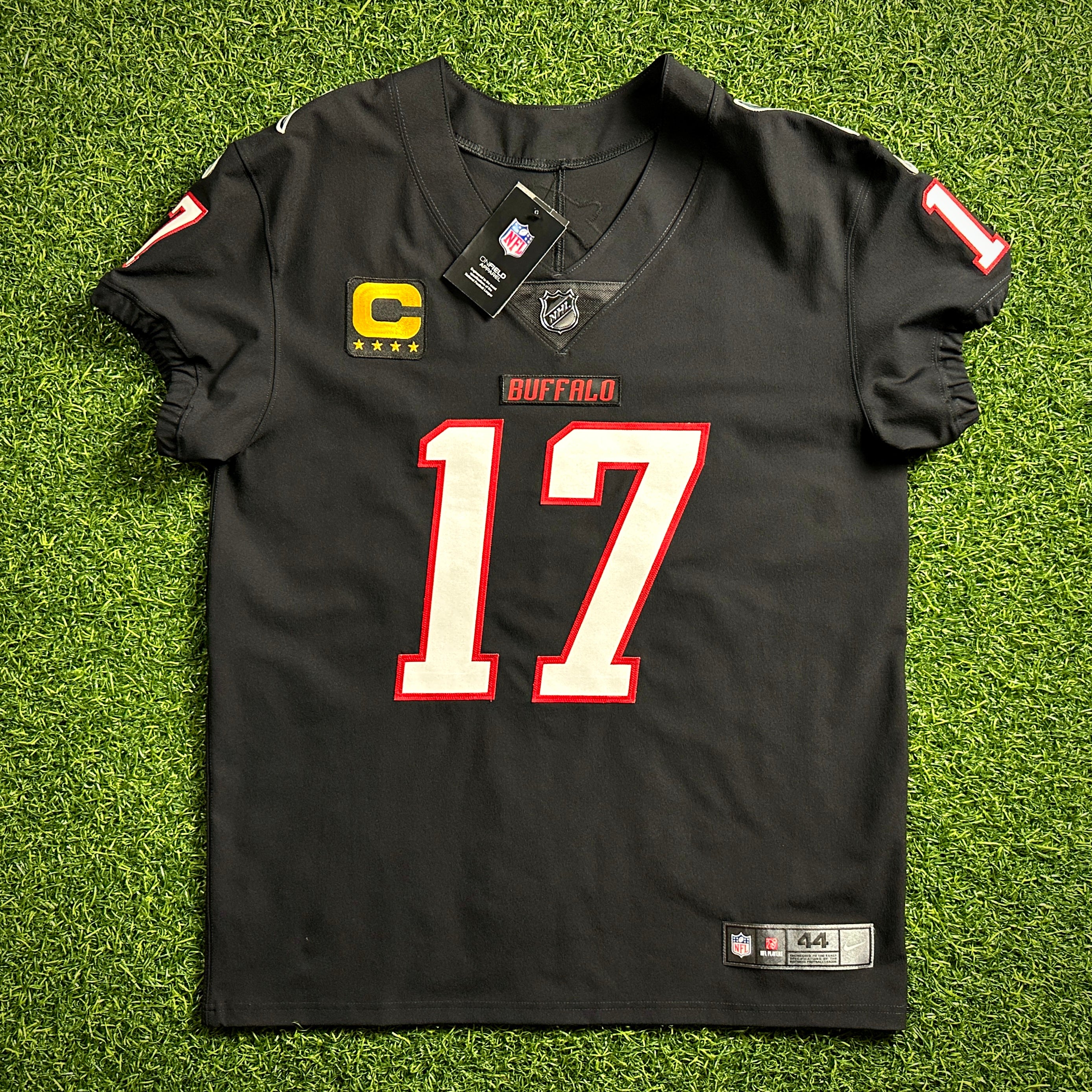 New! Nike NFL X NHL Vapor Elite Authentic Jersey Buffalo Bills Sabres Josh Allen Sz. 44