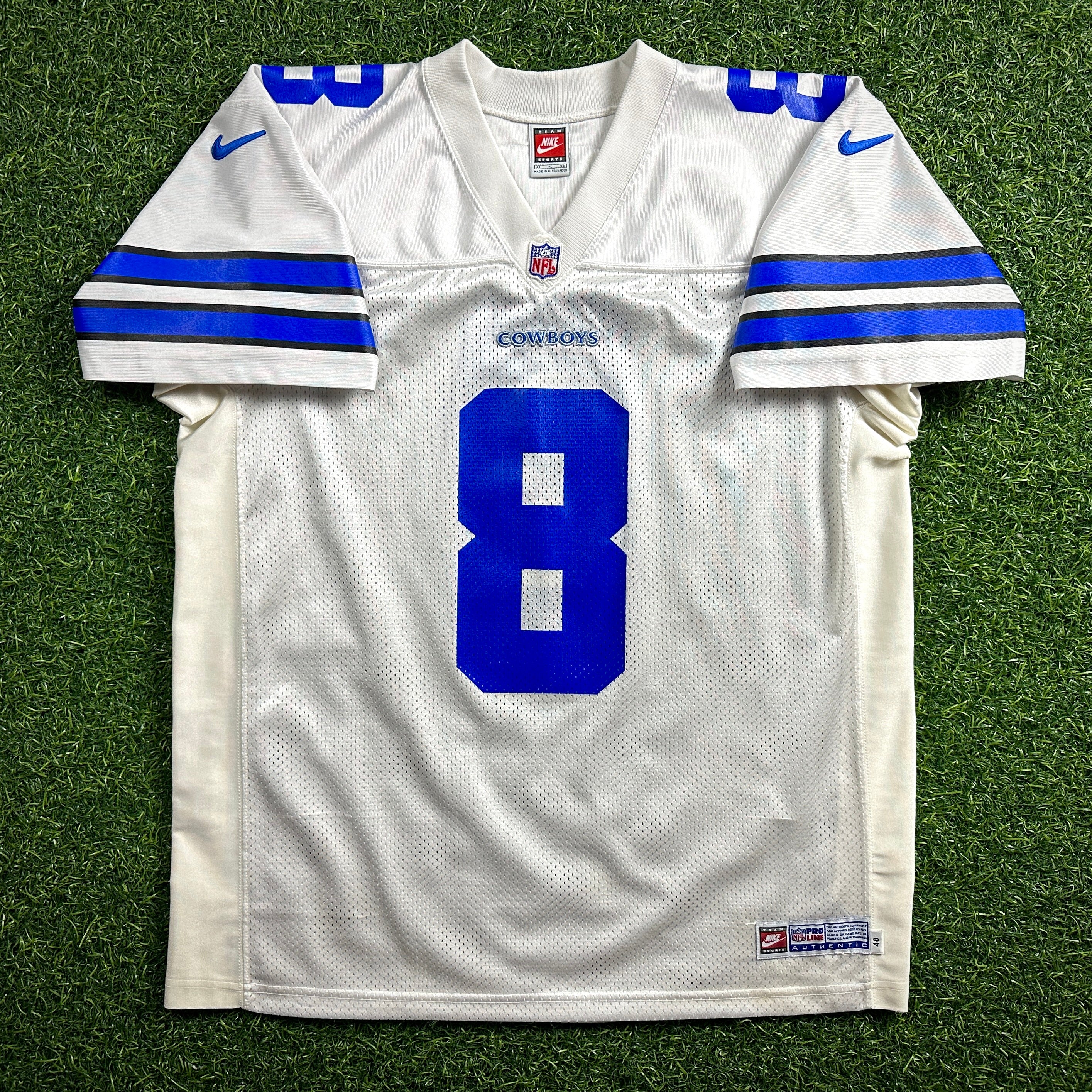 1999 Nike NFL Authentic Jersey Dallas Cowboys Troy Aikman Sz. 48 XL Vintage