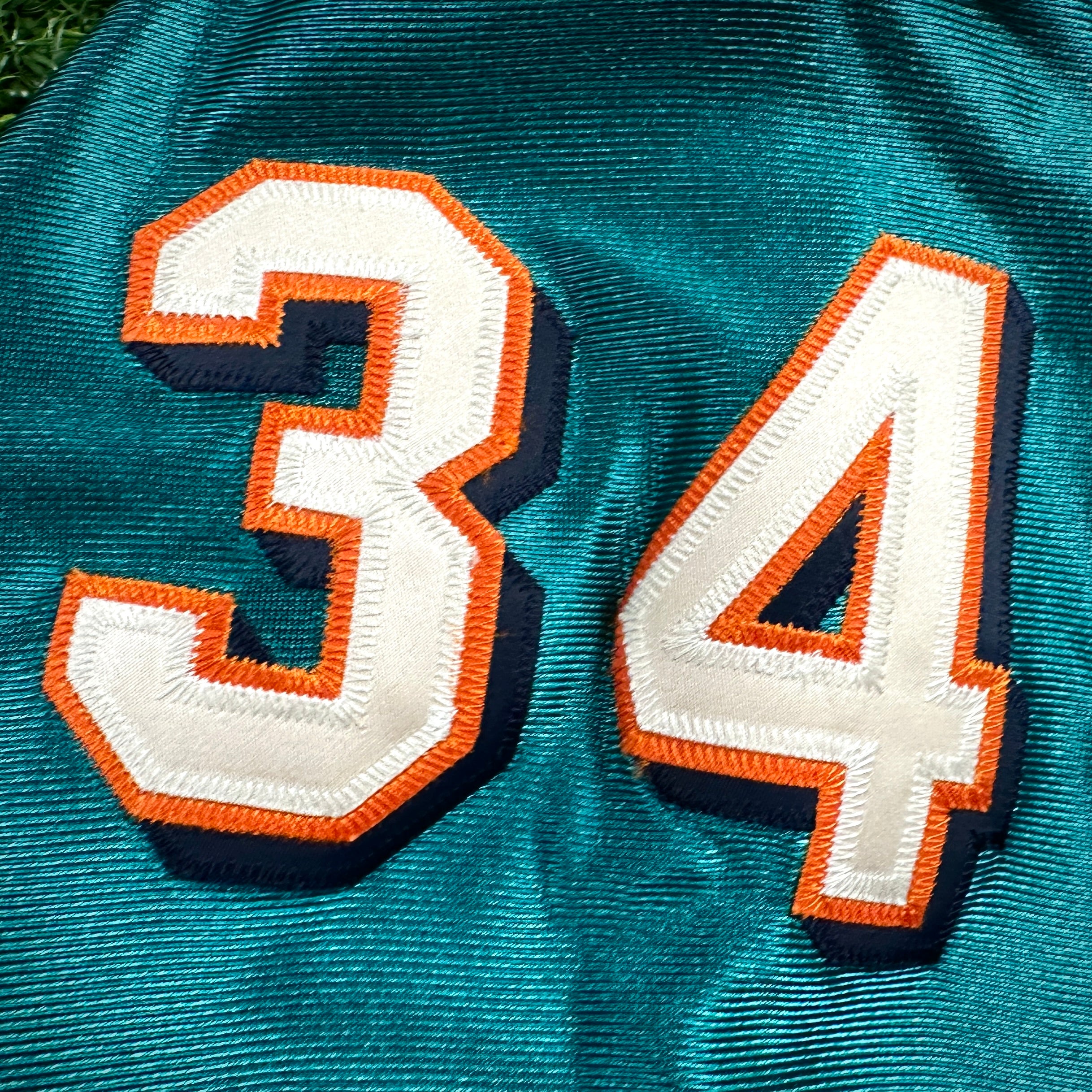 2002 Reebok NFL Authentic Jersey Miami Dolphins Ricky Williams Sz. 50 Anniversary Patch