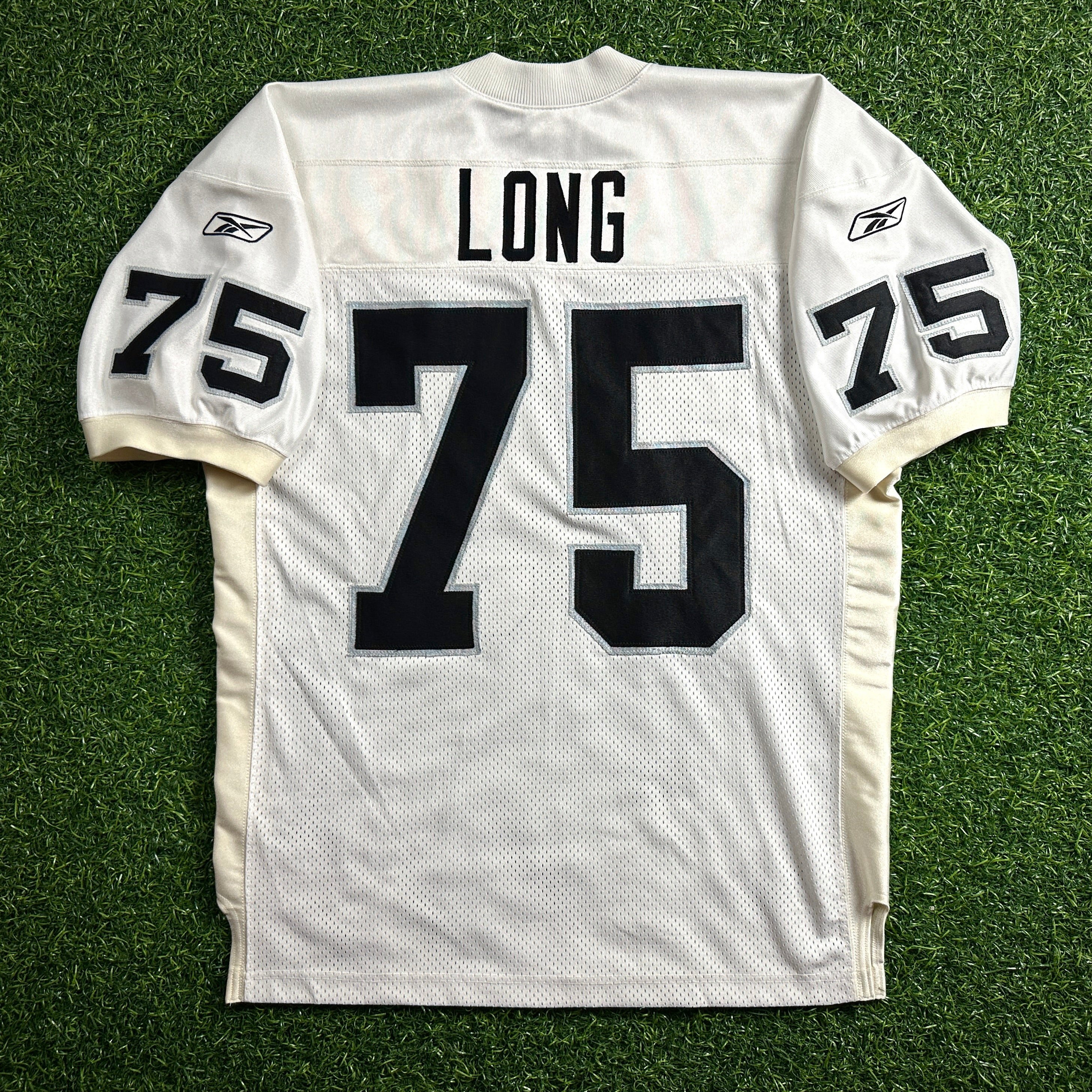 2001 Reebok NFL Authentic Jersey Oakland Raiders Howie Long Sz. 46 Helmet Tag