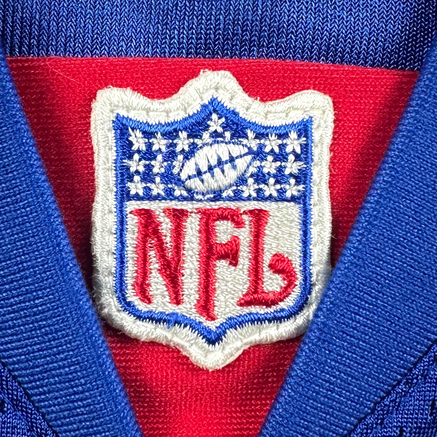 2001 Reebok NFL Authentic Jersey New York Giants Jason Sehorn Sz. 48 Helmet Tag