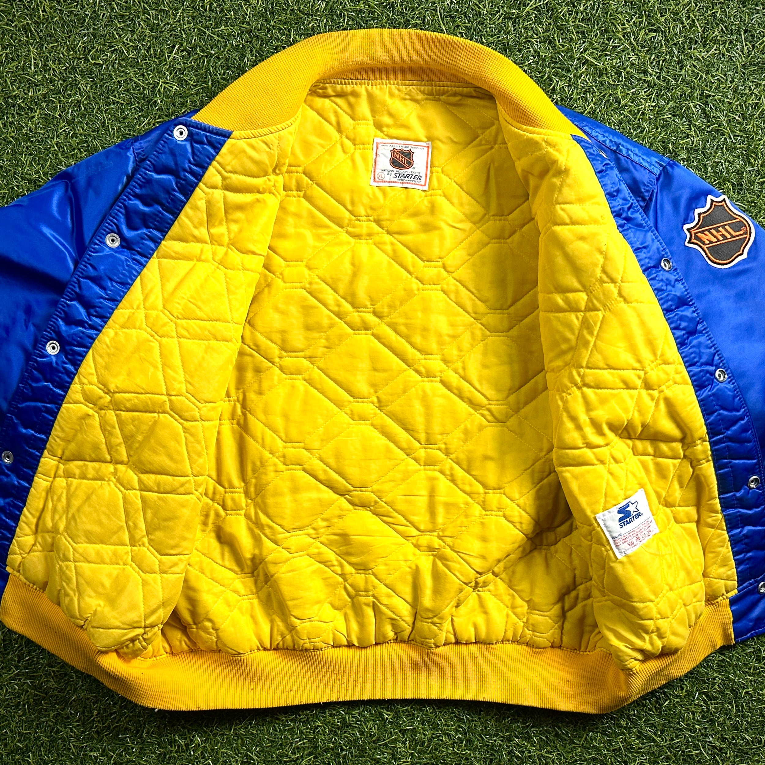 1990’s Starter NHL Vintage Satin Bomber Jacket Buffalo Sabres Sz. XL (L)