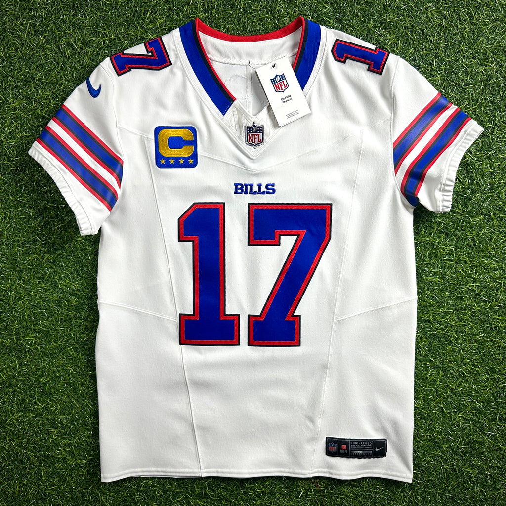 New! 2025 Nike NFL Vapor FUSE Elite Authentic Jersey Buffalo Bills Josh Allen Sz. 40 White Road