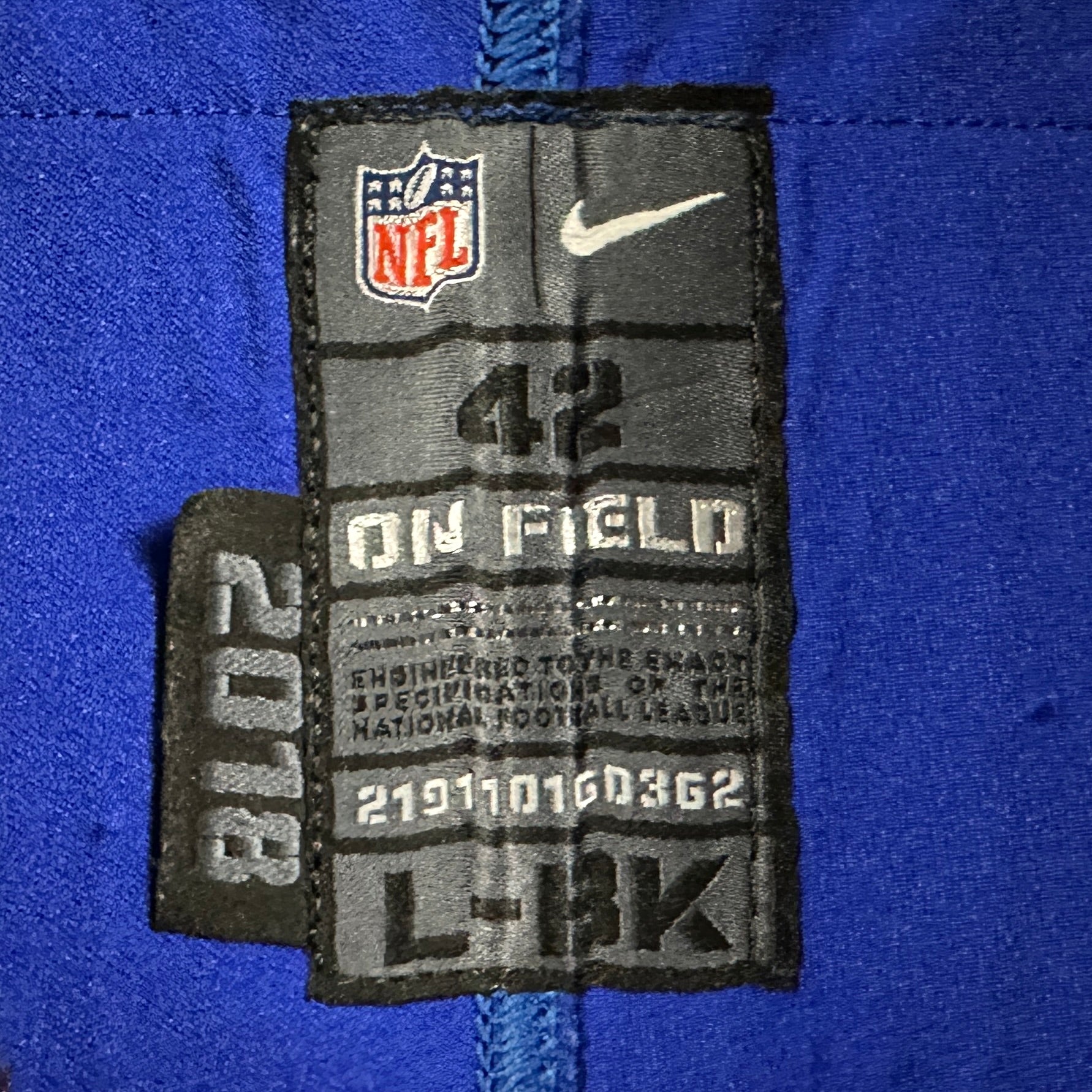 2022 Nike NFL Game-Used Jersey Buffalo Bills Raheem Blackshear Sz. 42 Team COA
