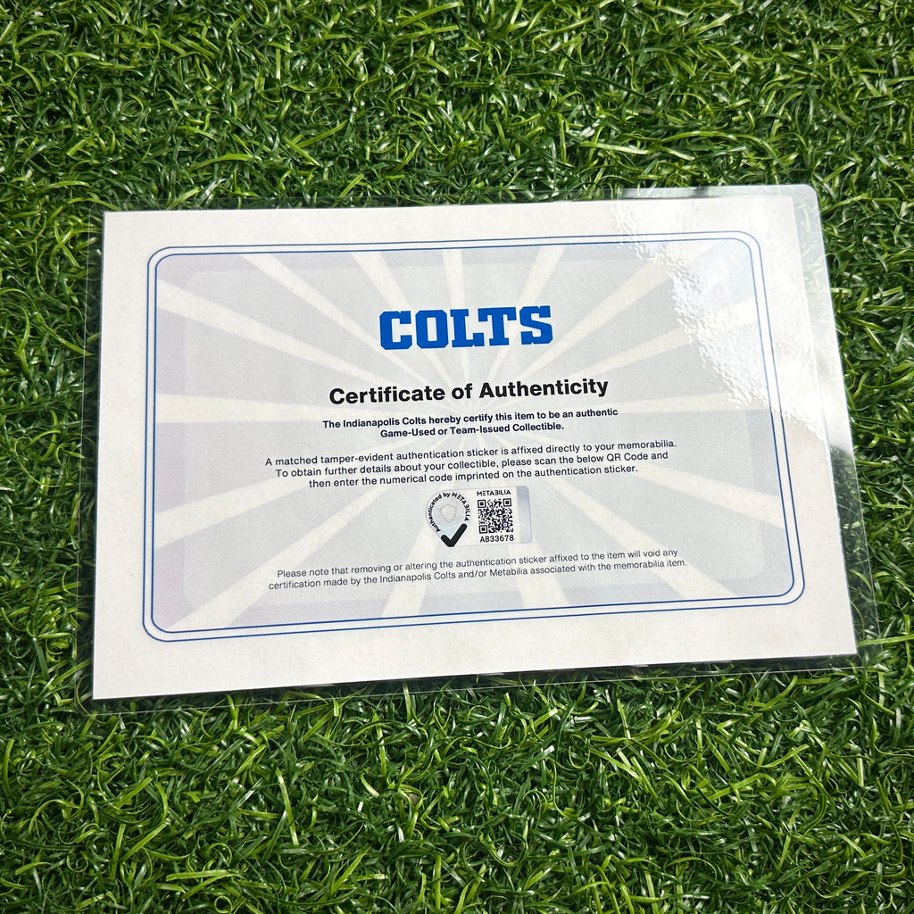 2019 Nike NFL Authentic Game-Issued Jersey Indianapolis Colts James Williams Team COA