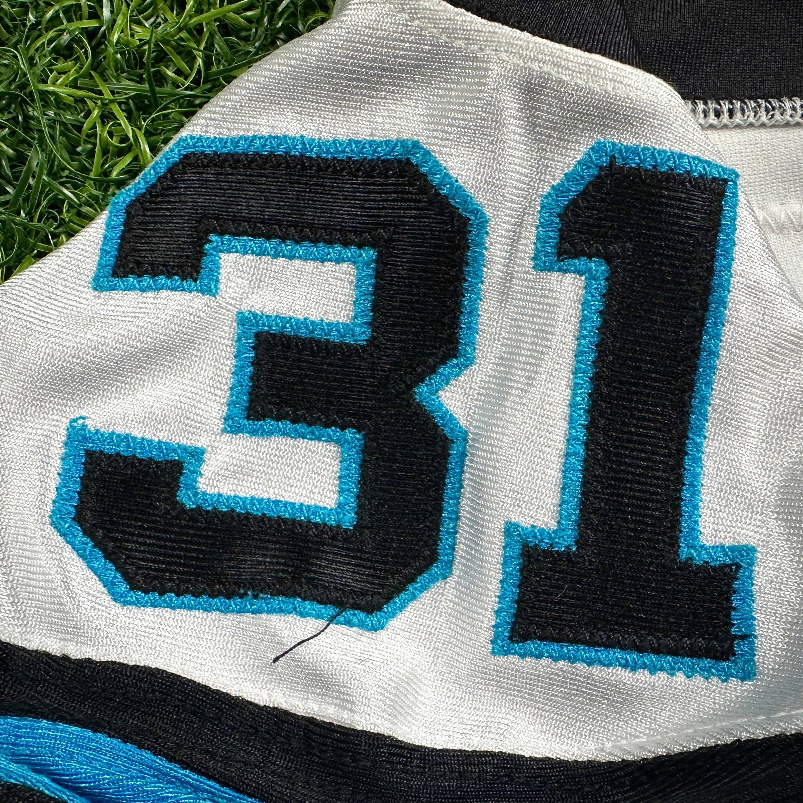 2011 Reebok NFL Game Used Worn Jersey Carolina Panthers Richard Marshall Sz. 48
