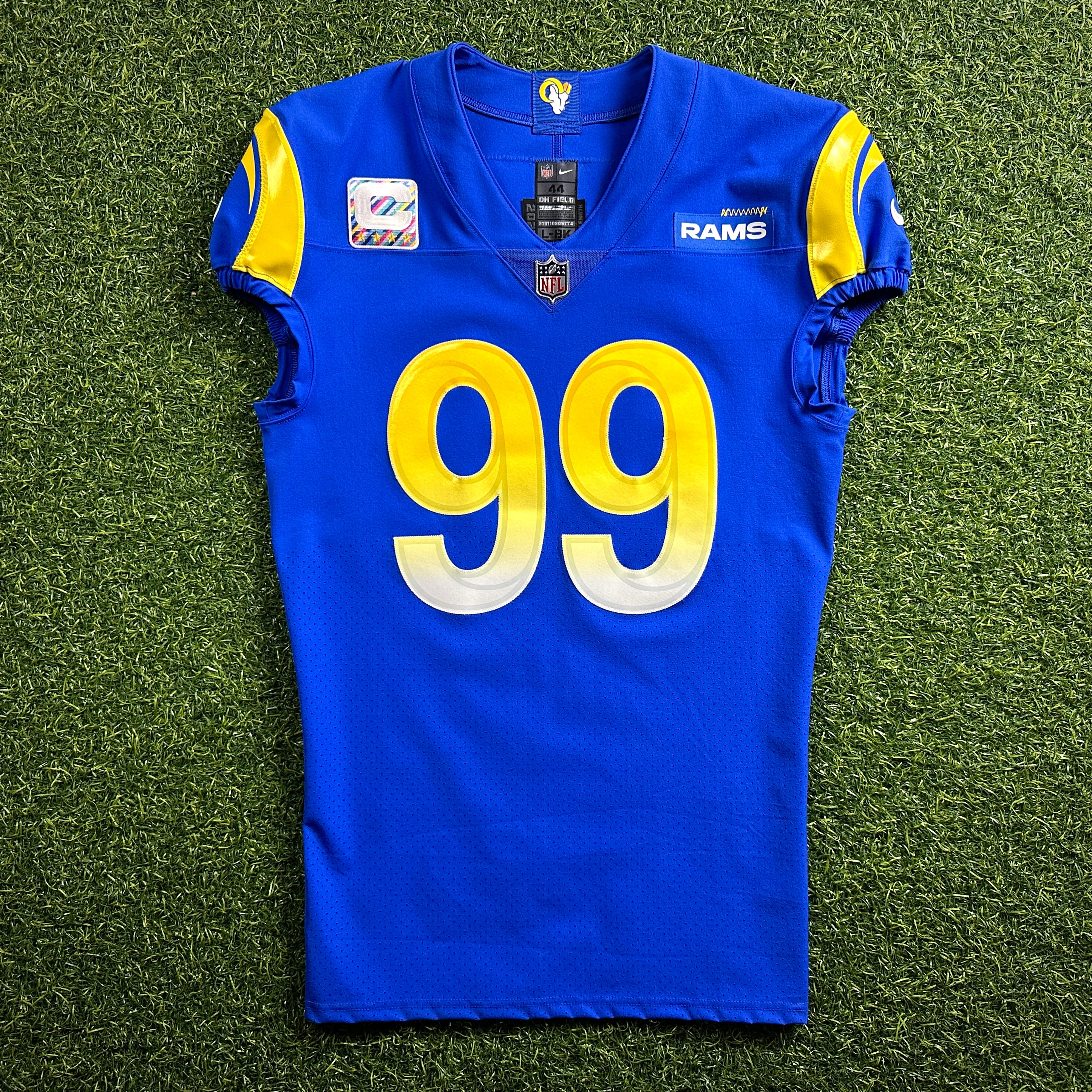 2021 Nike NFL Team Issued Jersey Los Angeles Rams Aaron Donald Crucial Catch 44