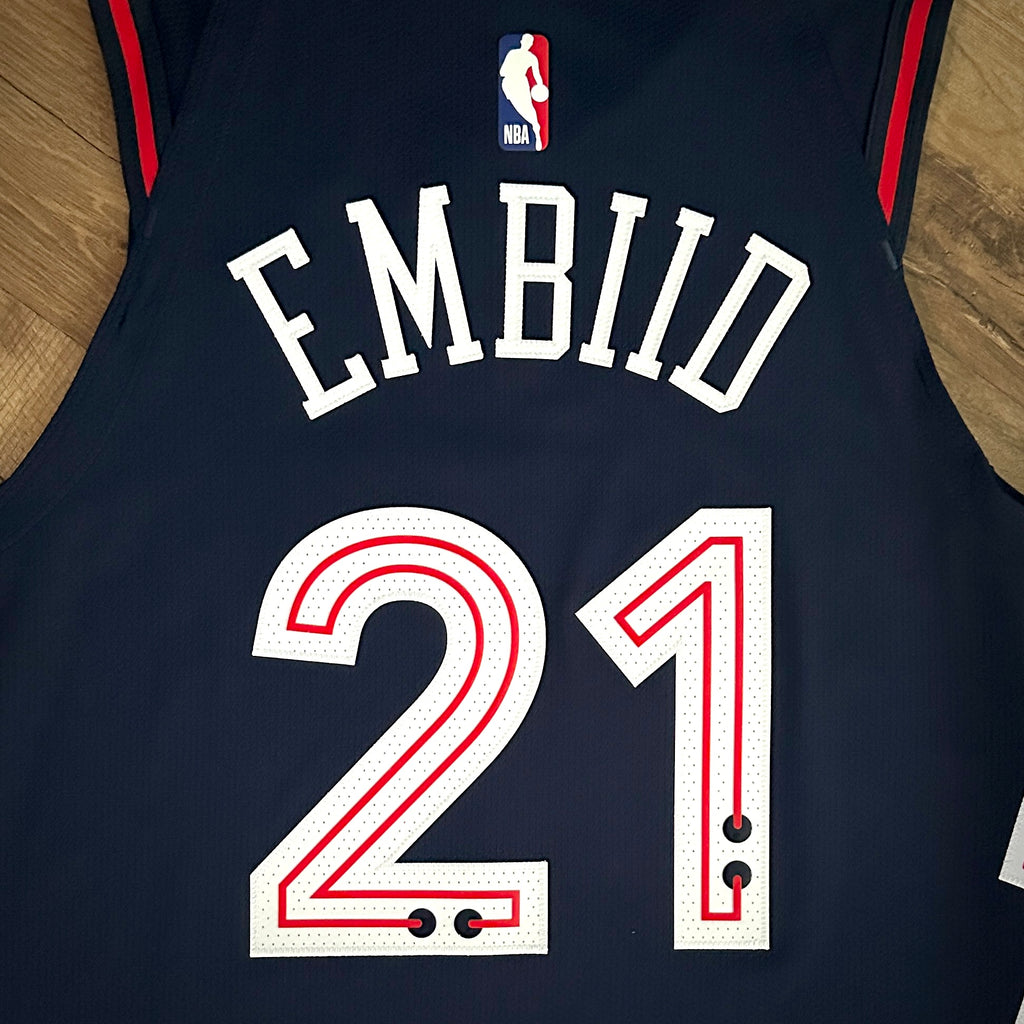 New! 2023 Nike NBA Authentic Jersey Philadelphia 75th Joel Embiid Sz. 44 M NWT