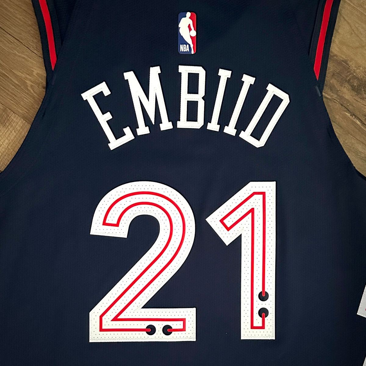 New! 2023 Nike NBA Authentic Jersey Philadelphia 75th Joel Embiid Sz. 44 M NWT