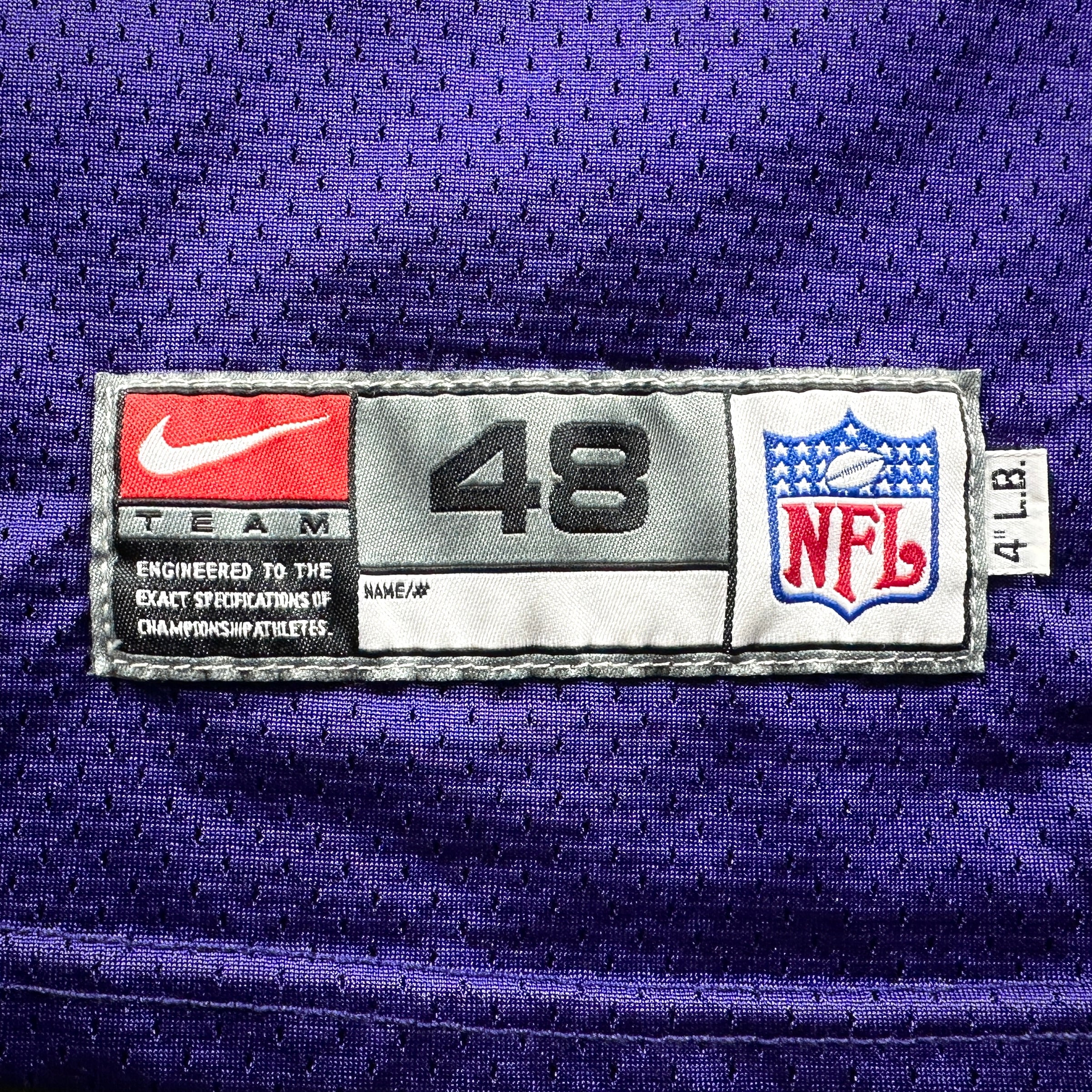 1999 Nike NFL Team-Issued Game Jersey Baltimore Ravens Jonathan Ogden Autograph Sz. 48