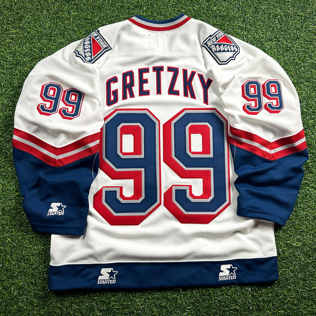 New! 1997 Starter NHL Jersey New York Rangers Wayne Gretzky Sz. M Liberty Vintage