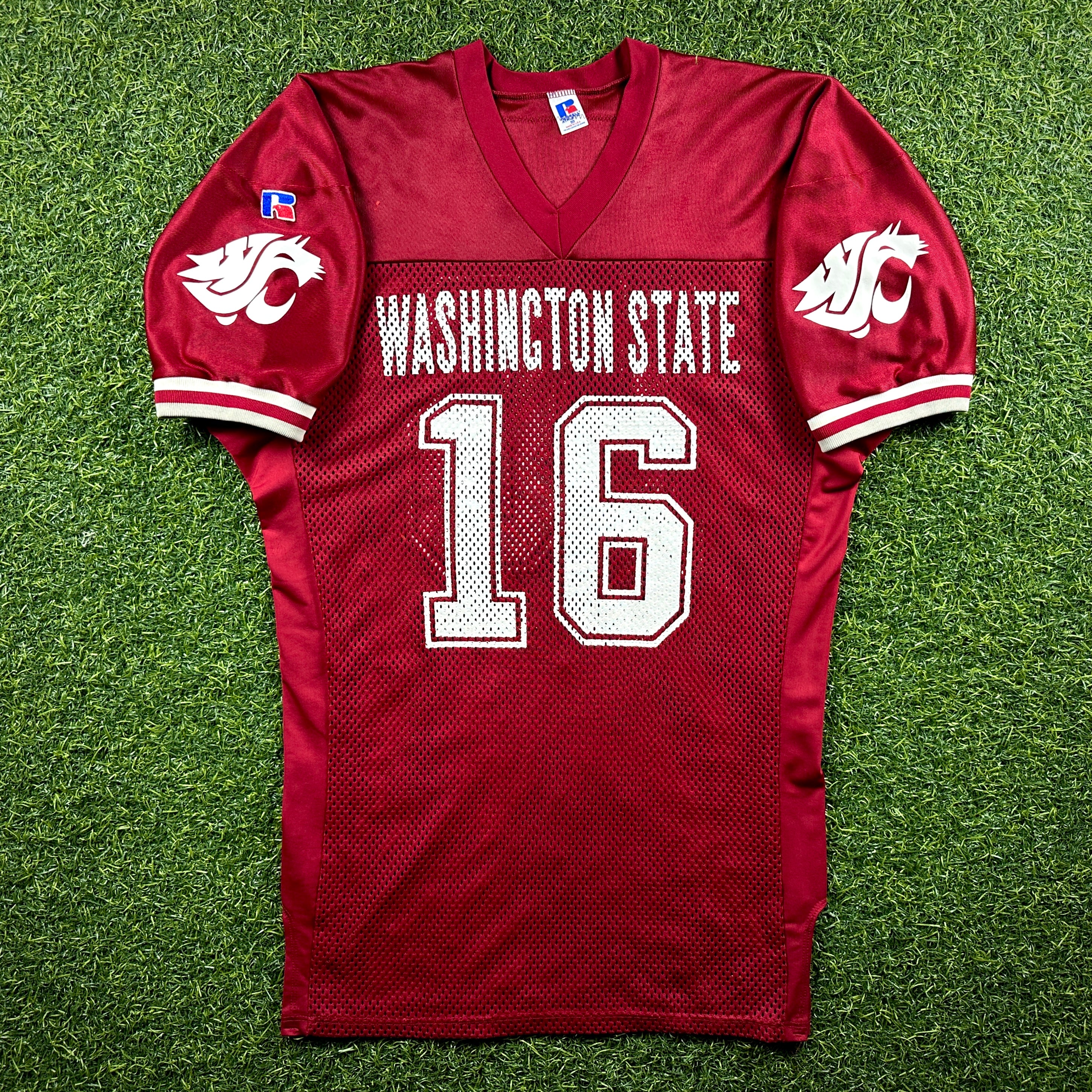 1997 Russell NCAA Team-Issued Game Jersey Washington State Cougars Ryan Leaf Sz. 50