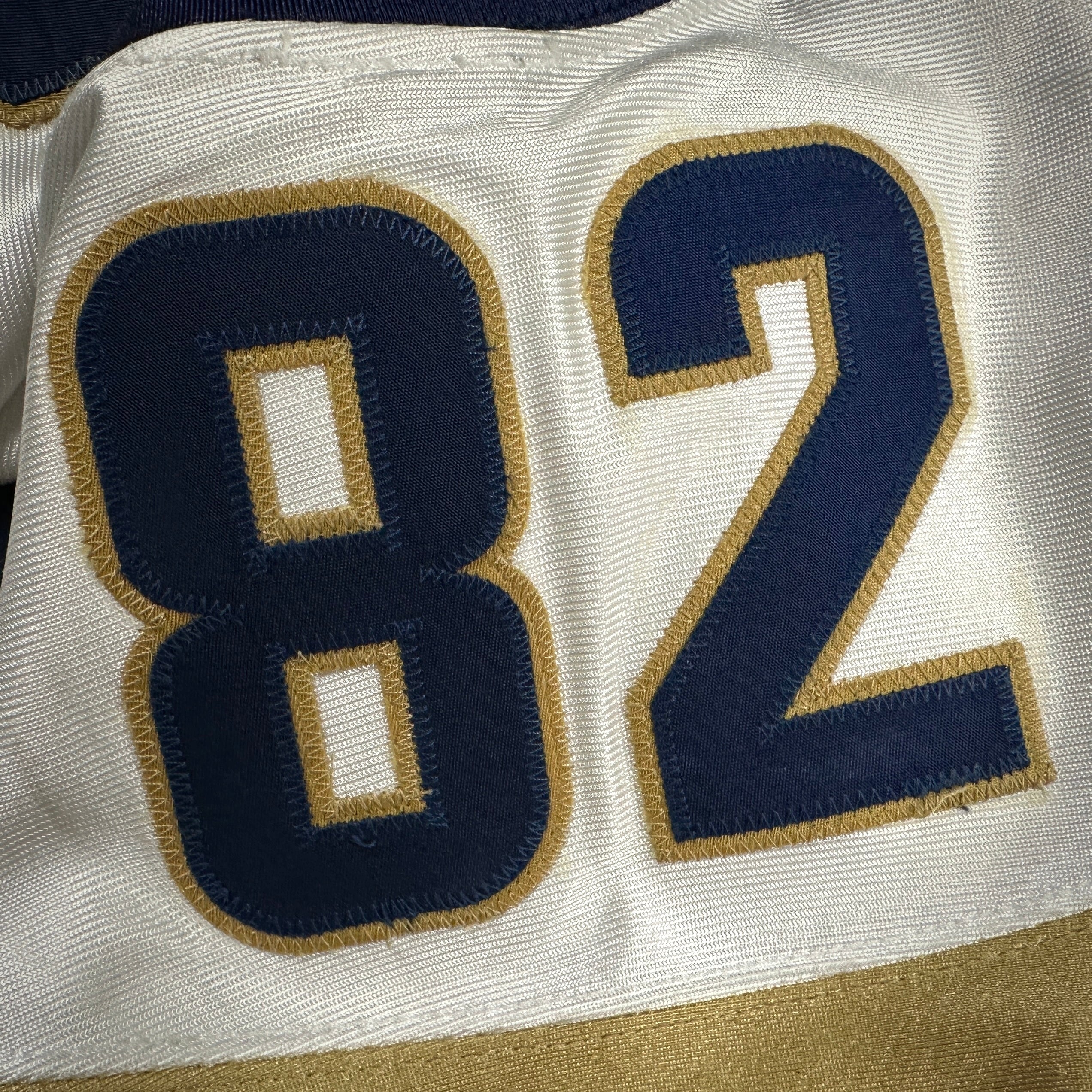 2003 Reebok NFL Game-Used Rookie Jersey St. Louis Rams Mike Furrey Sz. 44 Repairs