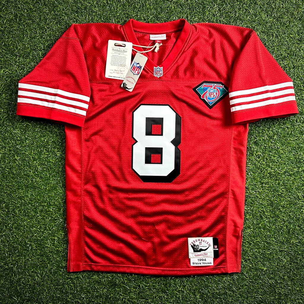 New! Mitchell & Ness 1994 Authentic Jersey San Francisco 49ers Steve Young Sz 44