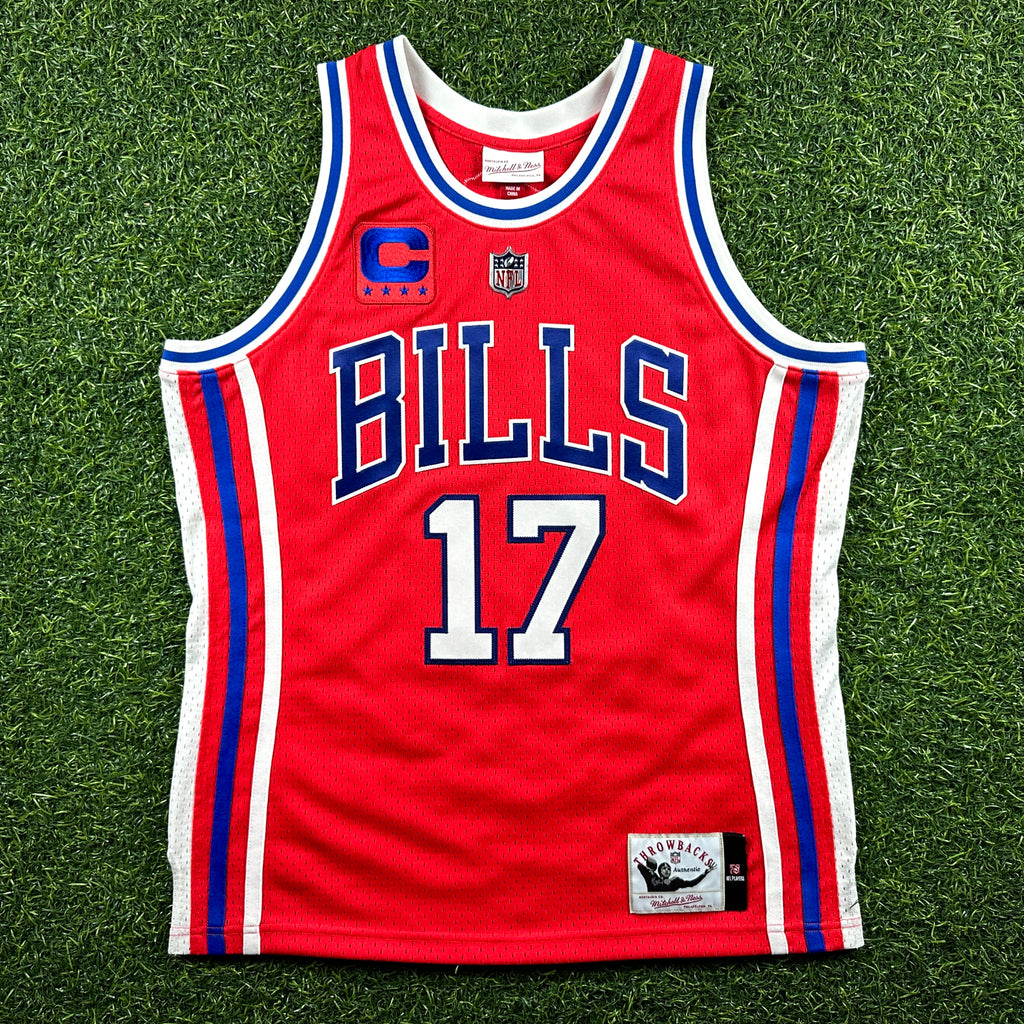 Mitchell & Ness NFL Authentic Buffalo Bills Custom Basketball Jersey Josh Allen Sz. L