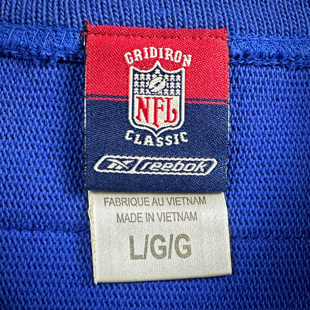 2003 Reebok Gridiron Classics NFL Throwback Jersey Sweater Buffalo Bills Jim Kelly Sz. L Vintage
