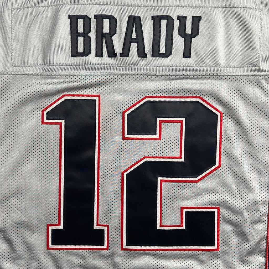 2007 Reebok NFL Authentic Jersey New England Patriots Tom Brady Sz. 50 Silver Alternate