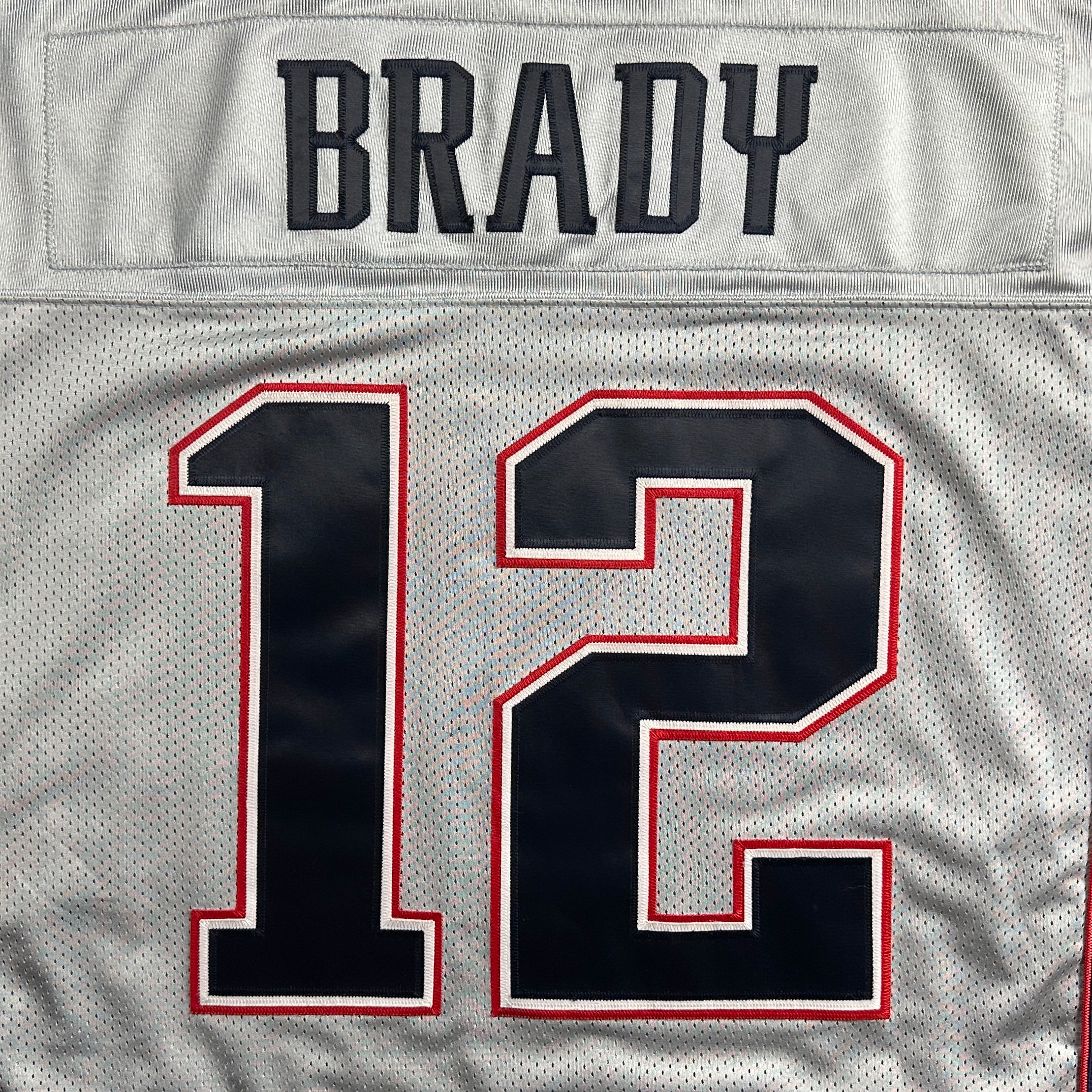 2007 Reebok NFL Authentic Jersey New England Patriots Tom Brady Sz. 50 Silver Alternate