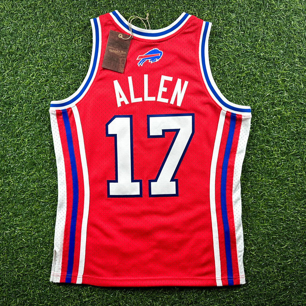 Mitchell & Ness NFL Authentic Buffalo Bills Custom Basketball Jersey Josh Allen Sz. M