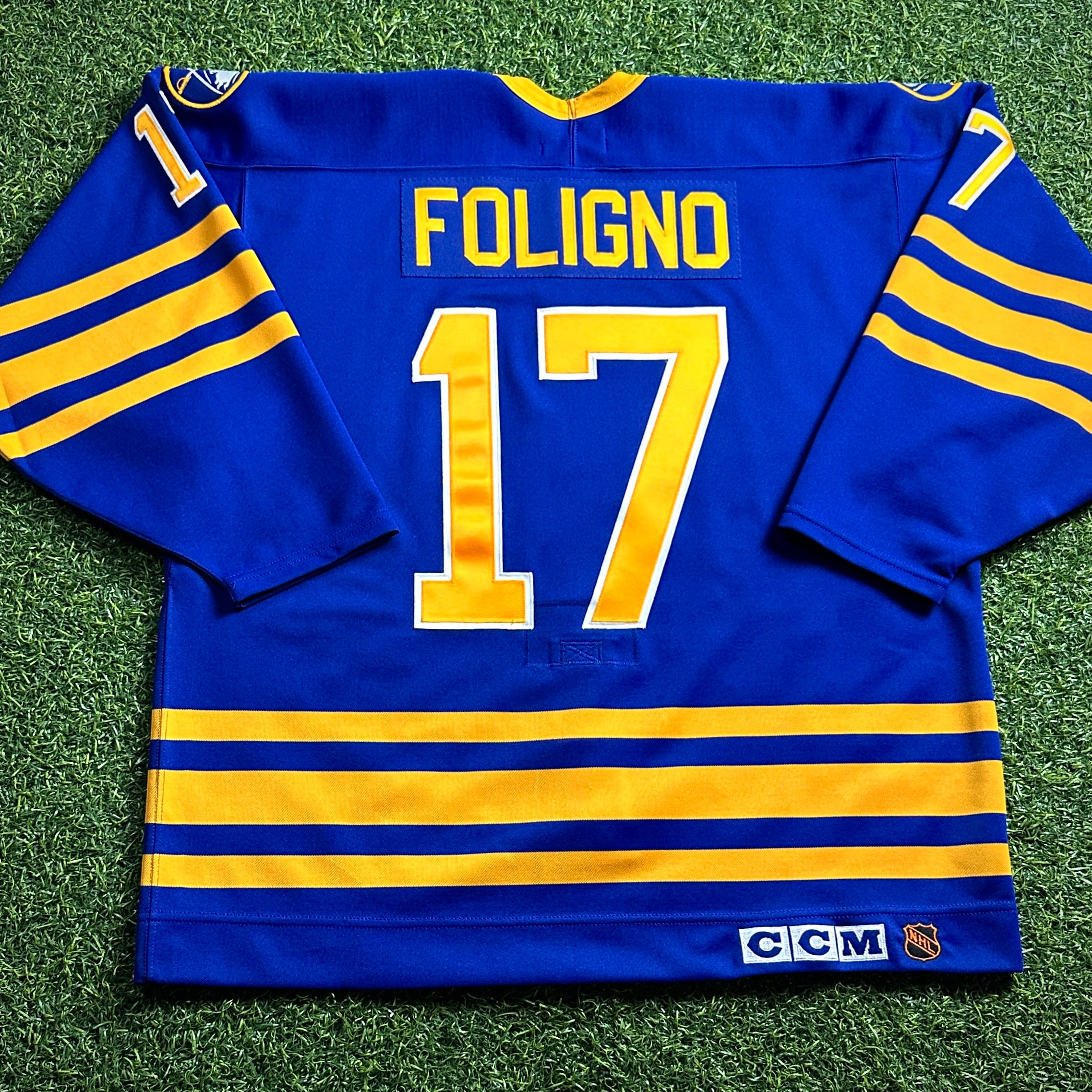 1987 CCM NHL Center Ice Authentic Jersey Buffalo Sabres Mike Foligno 52 Vintage