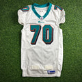2003 Reebok NFL Game Used Worn Jersey Miami Dolphins Brad Bedell Sz. 50 Vintage