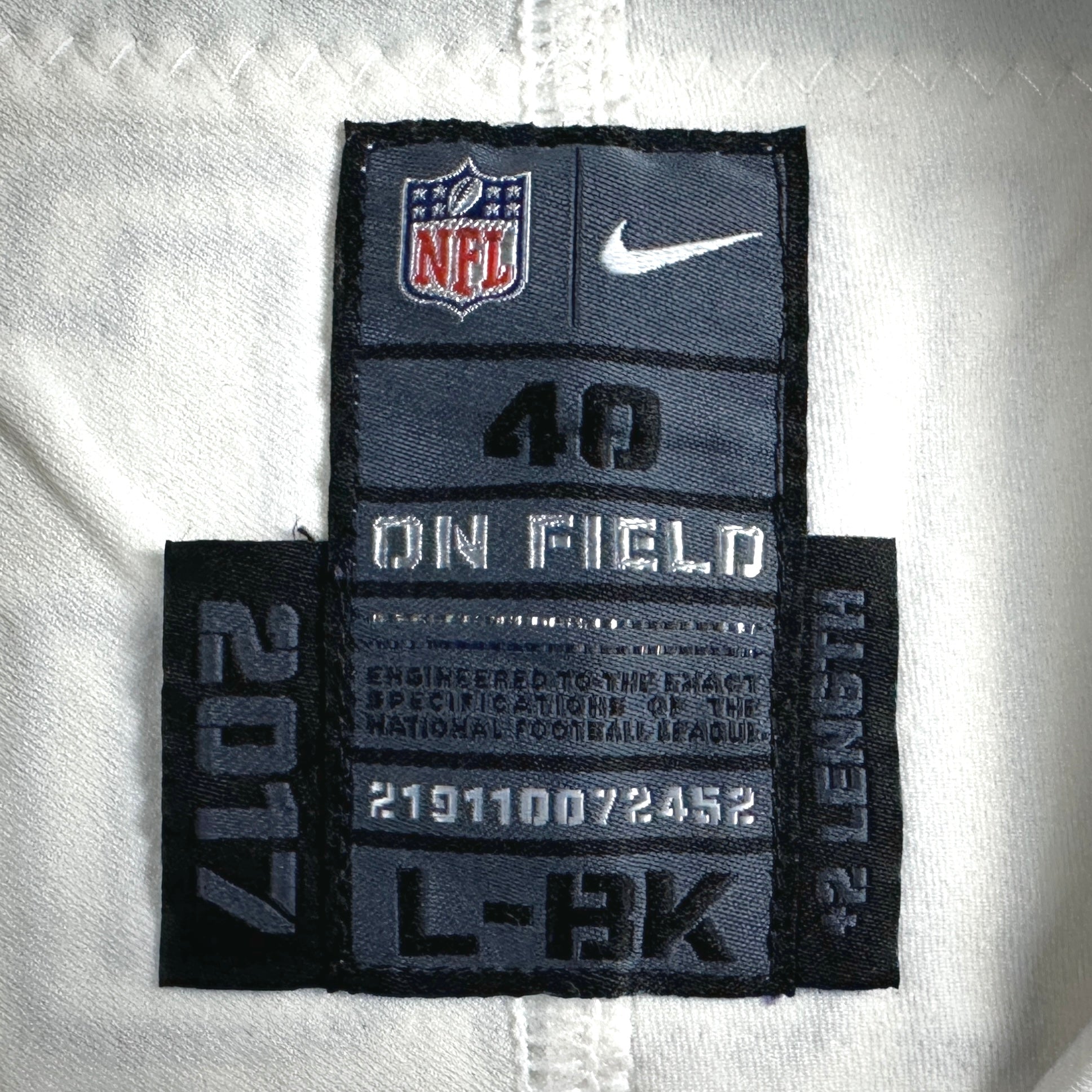 2017 Nike NFL Game Used Worn Away Jersey Minnesota Vikings Sz. 40 L-BK Patriots