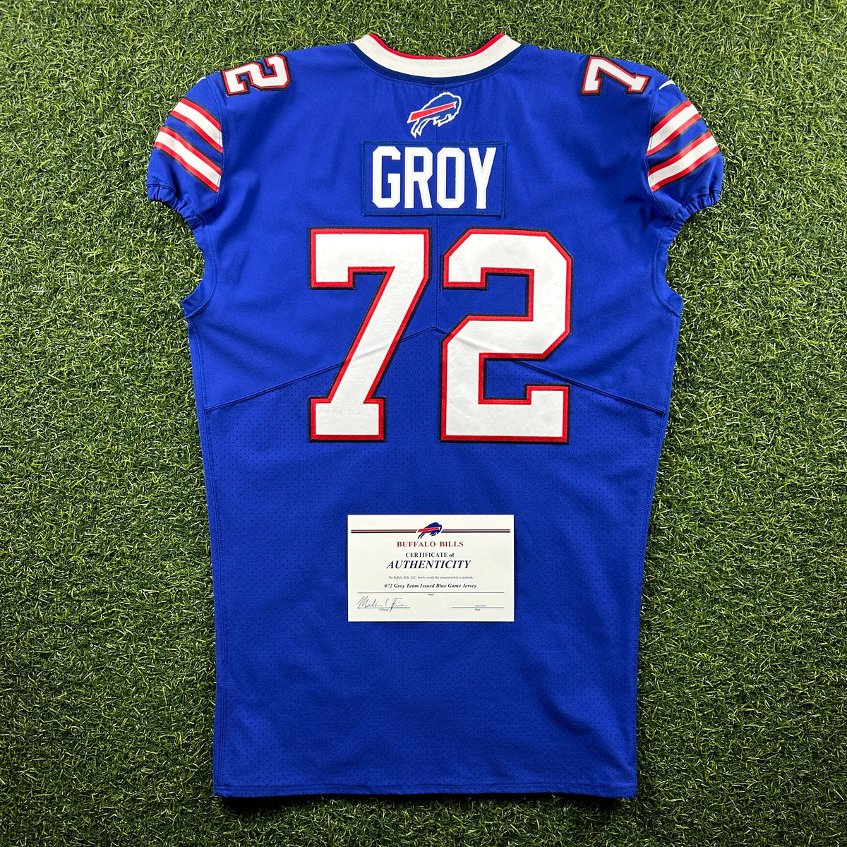 2017 Nike NFL Game-Used Jersey Buffalo Bills Ryan Groy Sz. 50 LINE Team COA